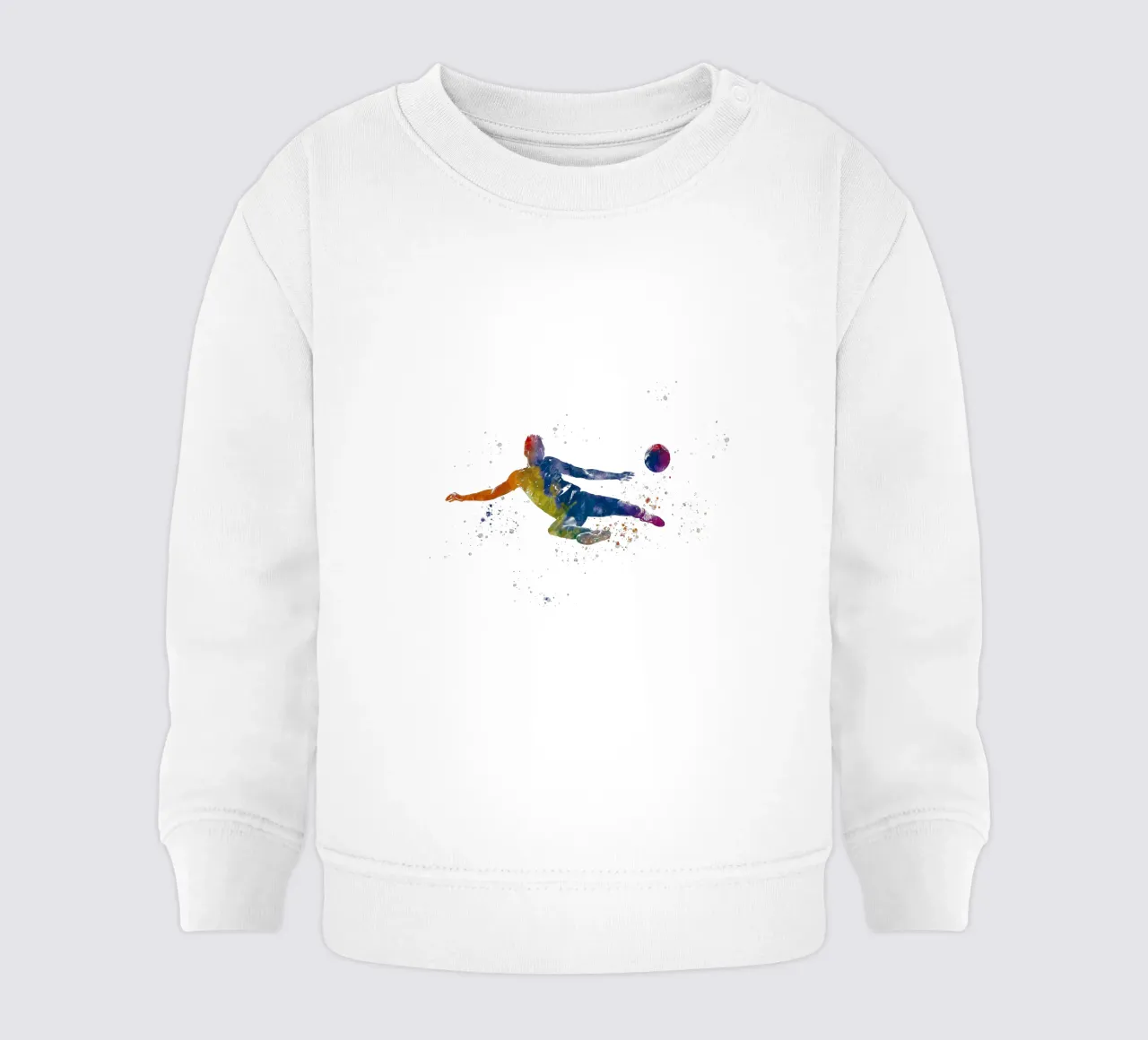 Giocatore di calcio ad acquerello felpa neonato da ⚽ Sports Pulse