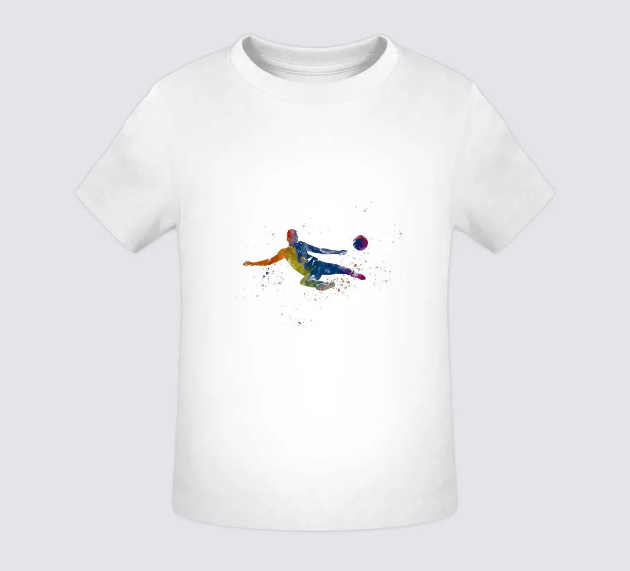 Giocatore di calcio ad acquerello maglietta neonato da ⚽ Sports Pulse