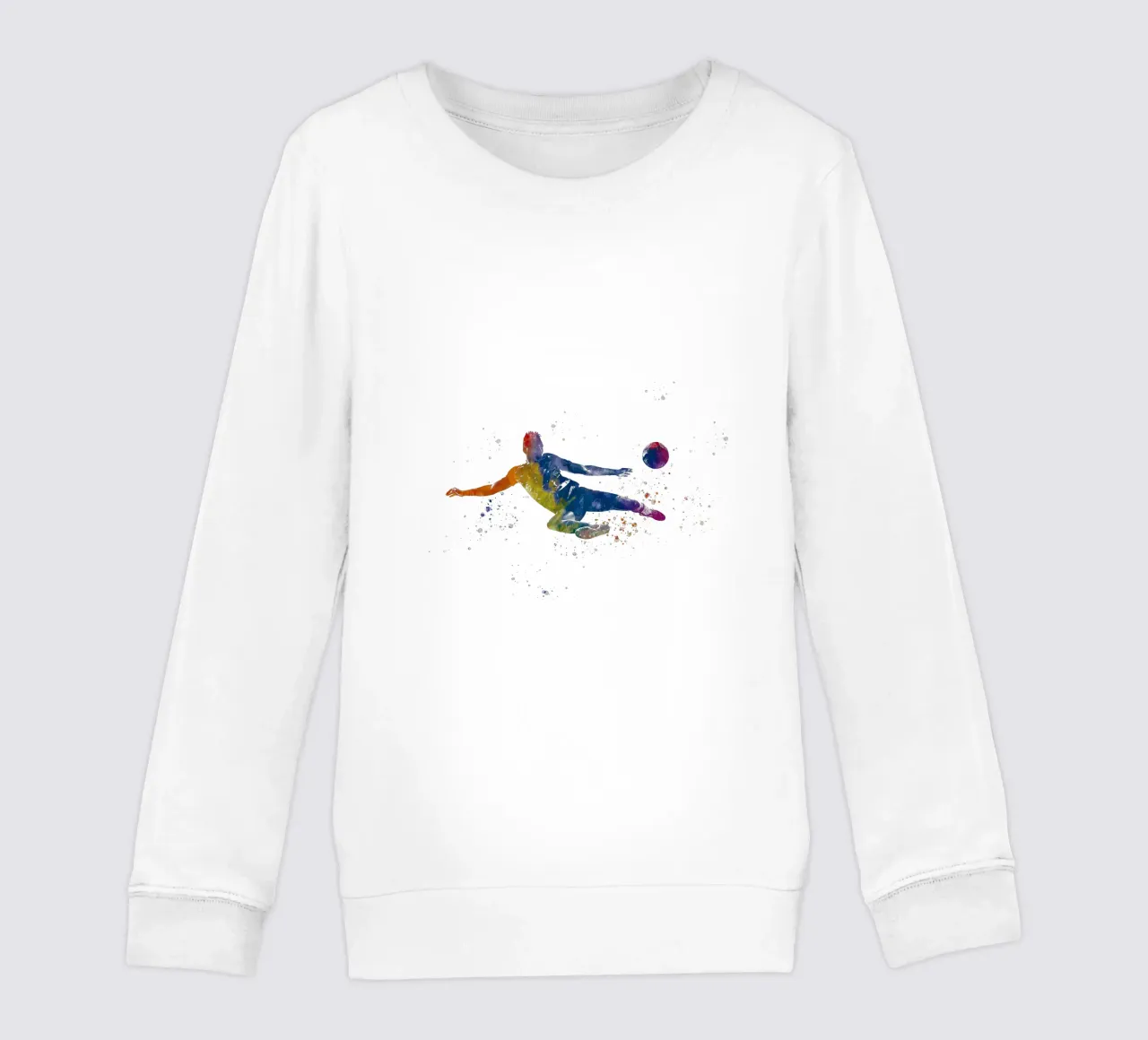 Giocatore di calcio ad acquerello felpa bambino da ⚽ Sports Pulse