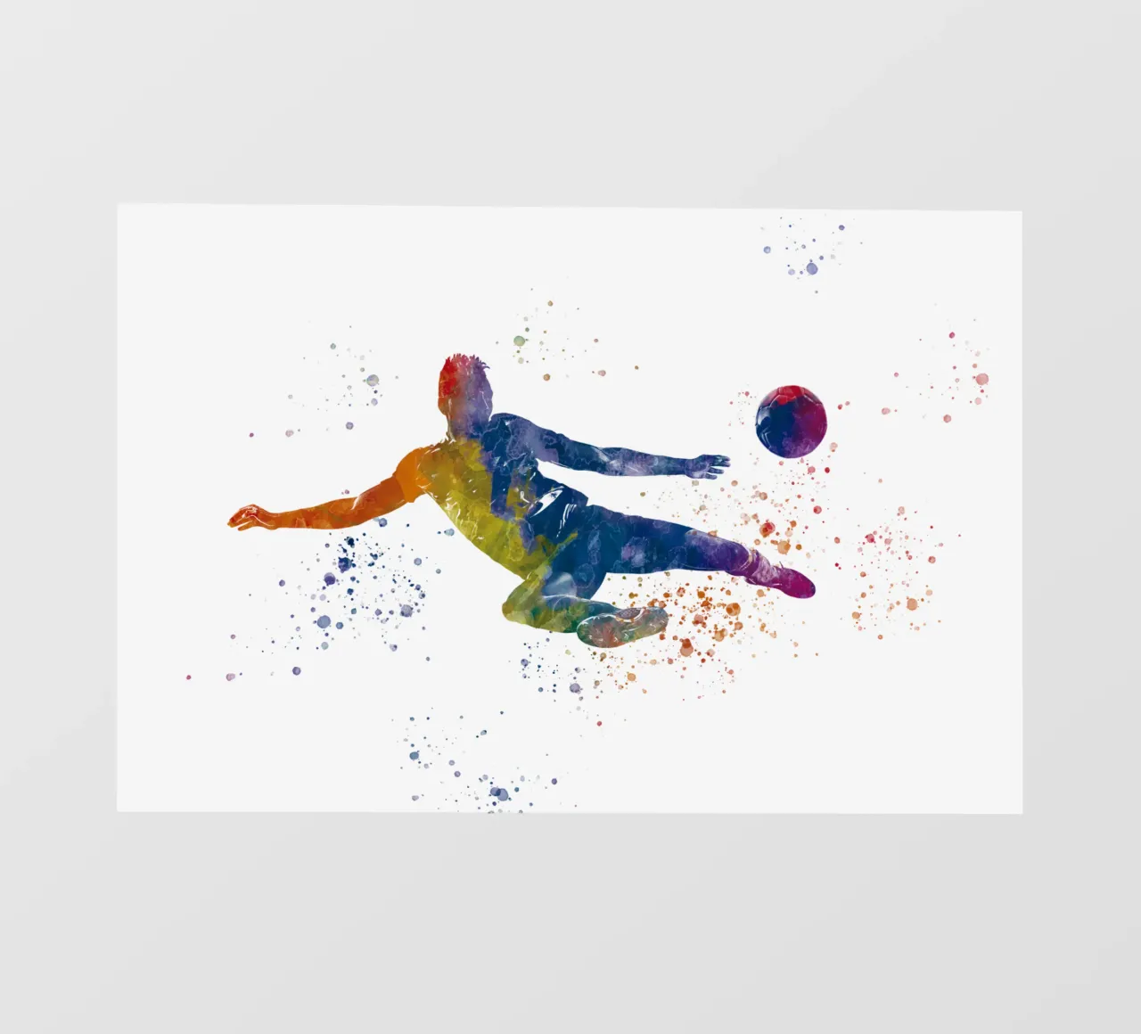 Giocatore di calcio ad acquerello pellicola backlit da ⚽ Sports Pulse