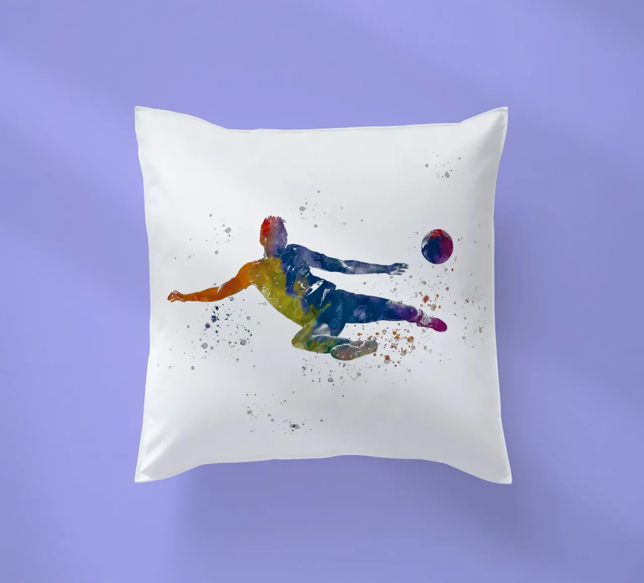 Giocatore di calcio ad acquerello cuscino da ⚽ Sports Pulse