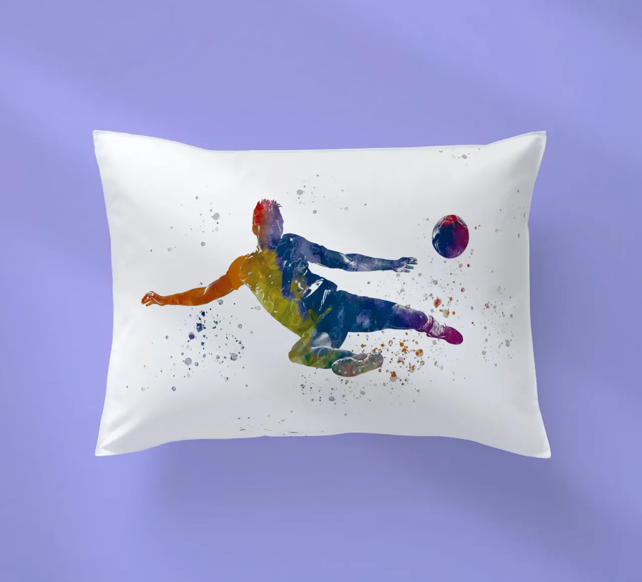 Giocatore di calcio ad acquerello cuscino da ⚽ Sports Pulse
