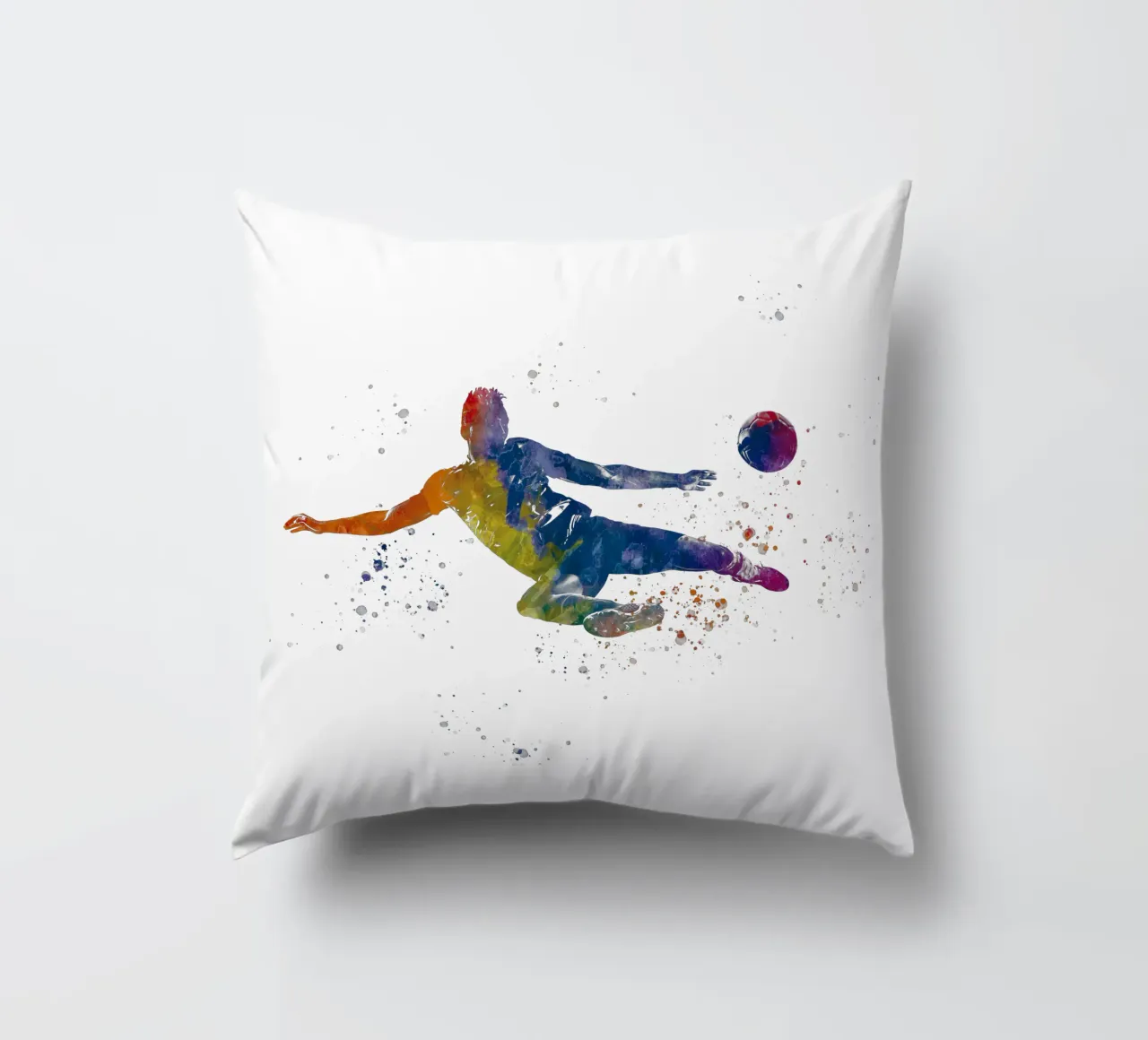 Giocatore di calcio ad acquerello cuscino da ⚽ Sports Pulse