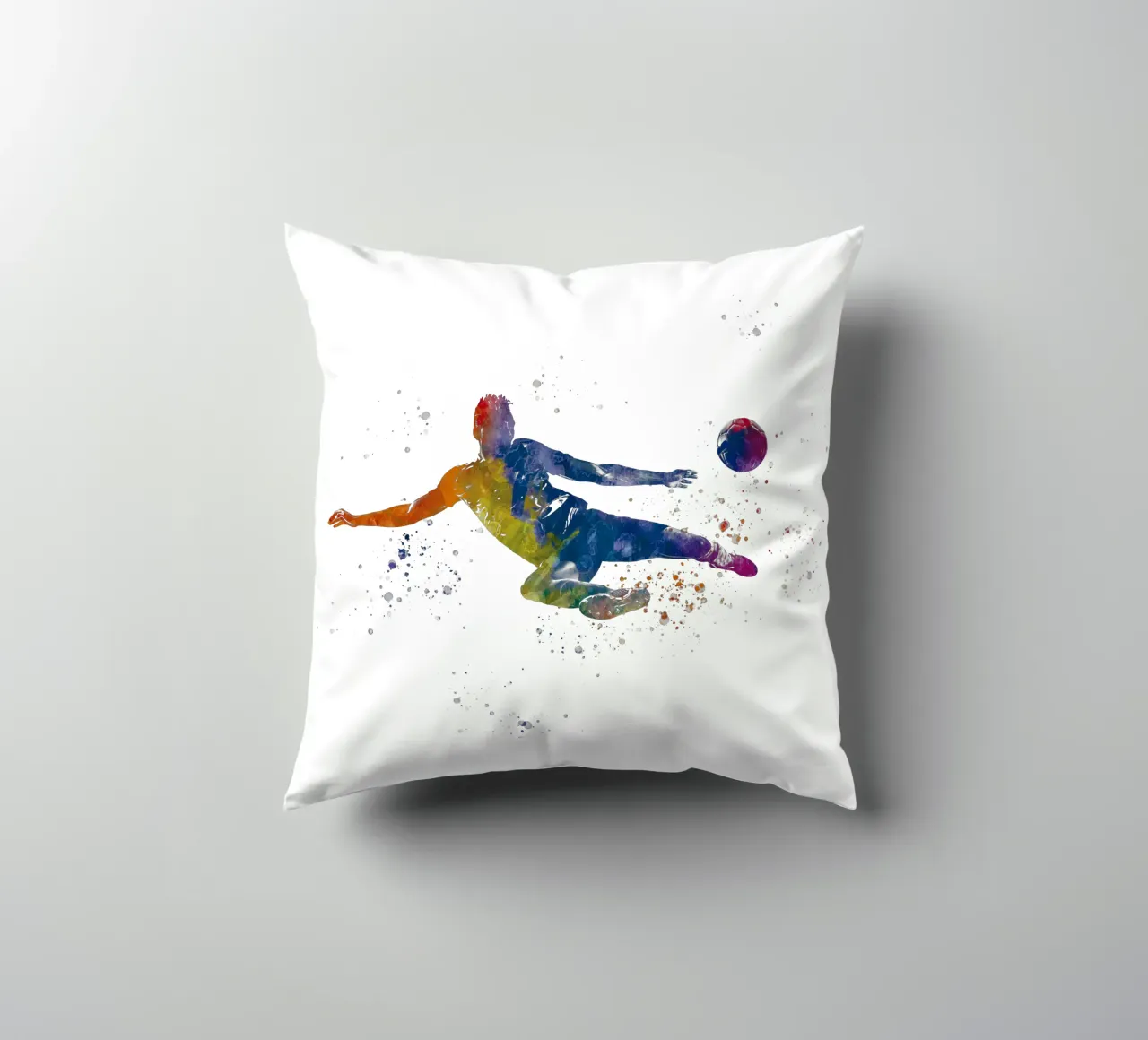 Giocatore di calcio ad acquerello cuscino da ⚽ Sports Pulse