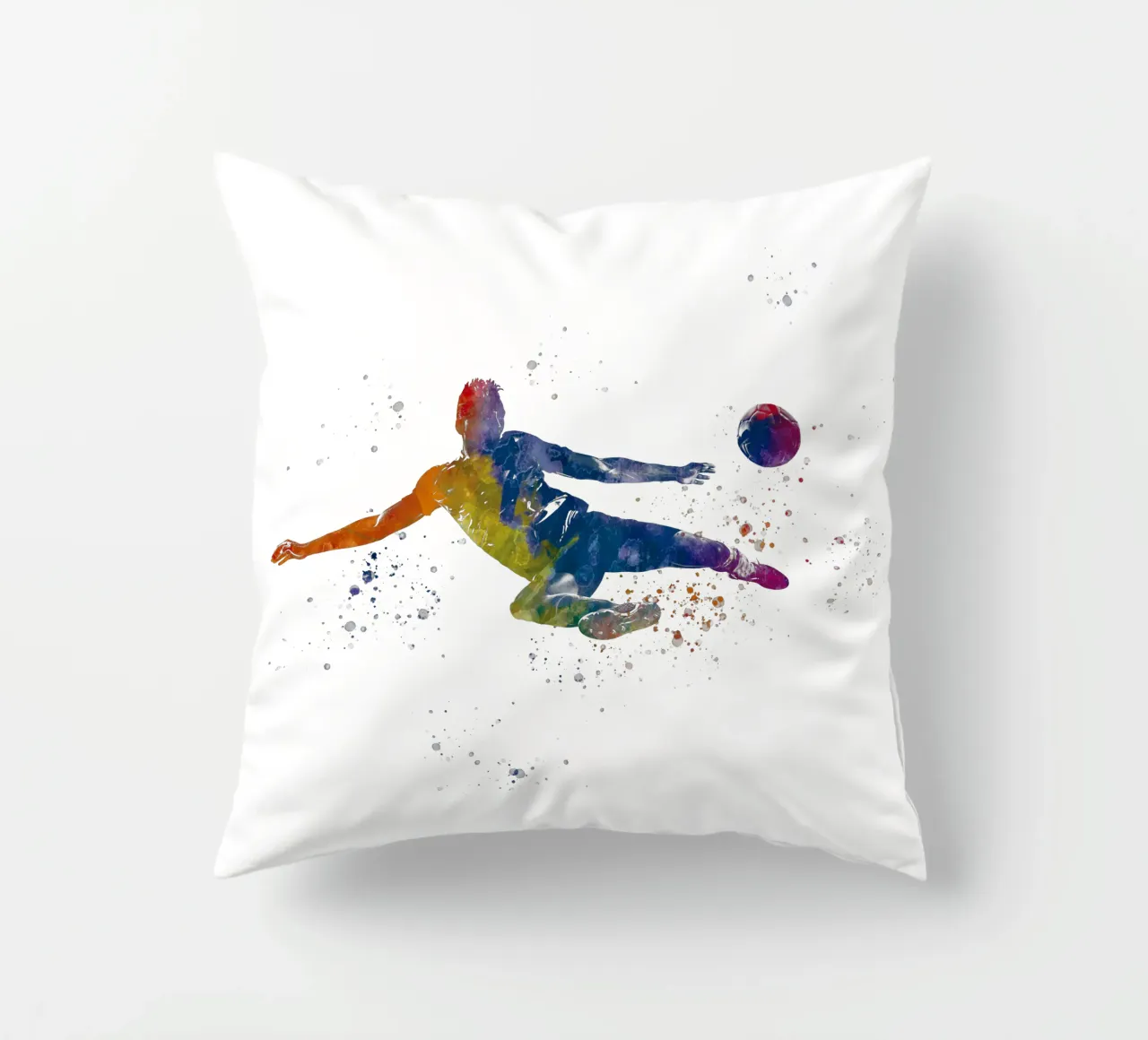 Giocatore di calcio ad acquerello cuscino da ⚽ Sports Pulse
