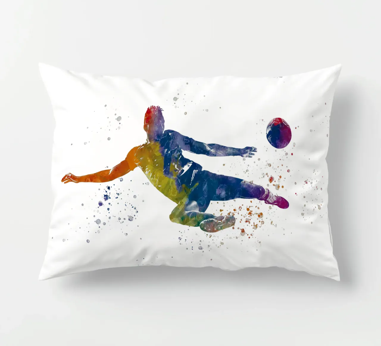 Giocatore di calcio ad acquerello cuscino da ⚽ Sports Pulse