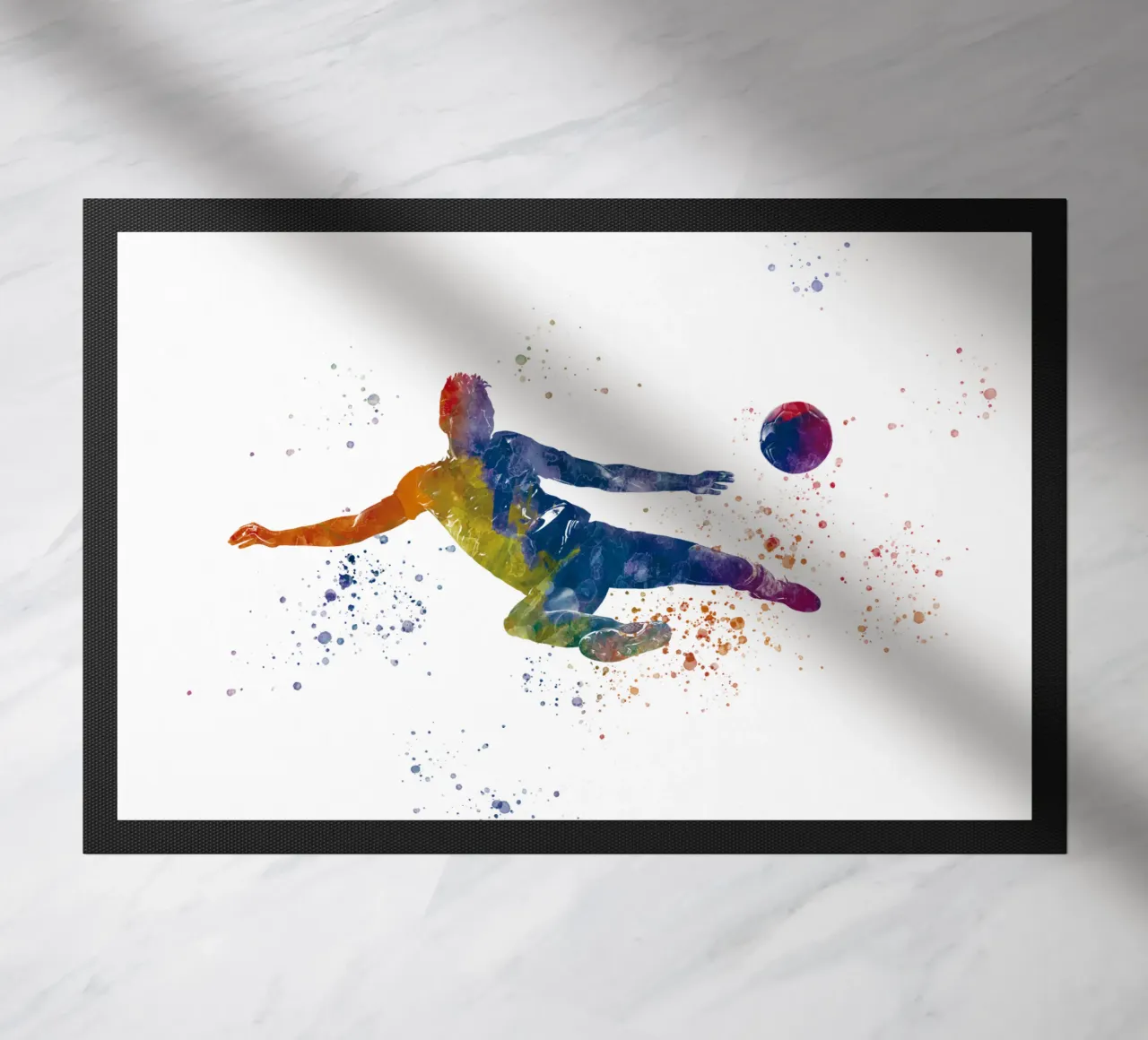 Giocatore di calcio ad acquerello zerbino da ⚽ Sports Pulse