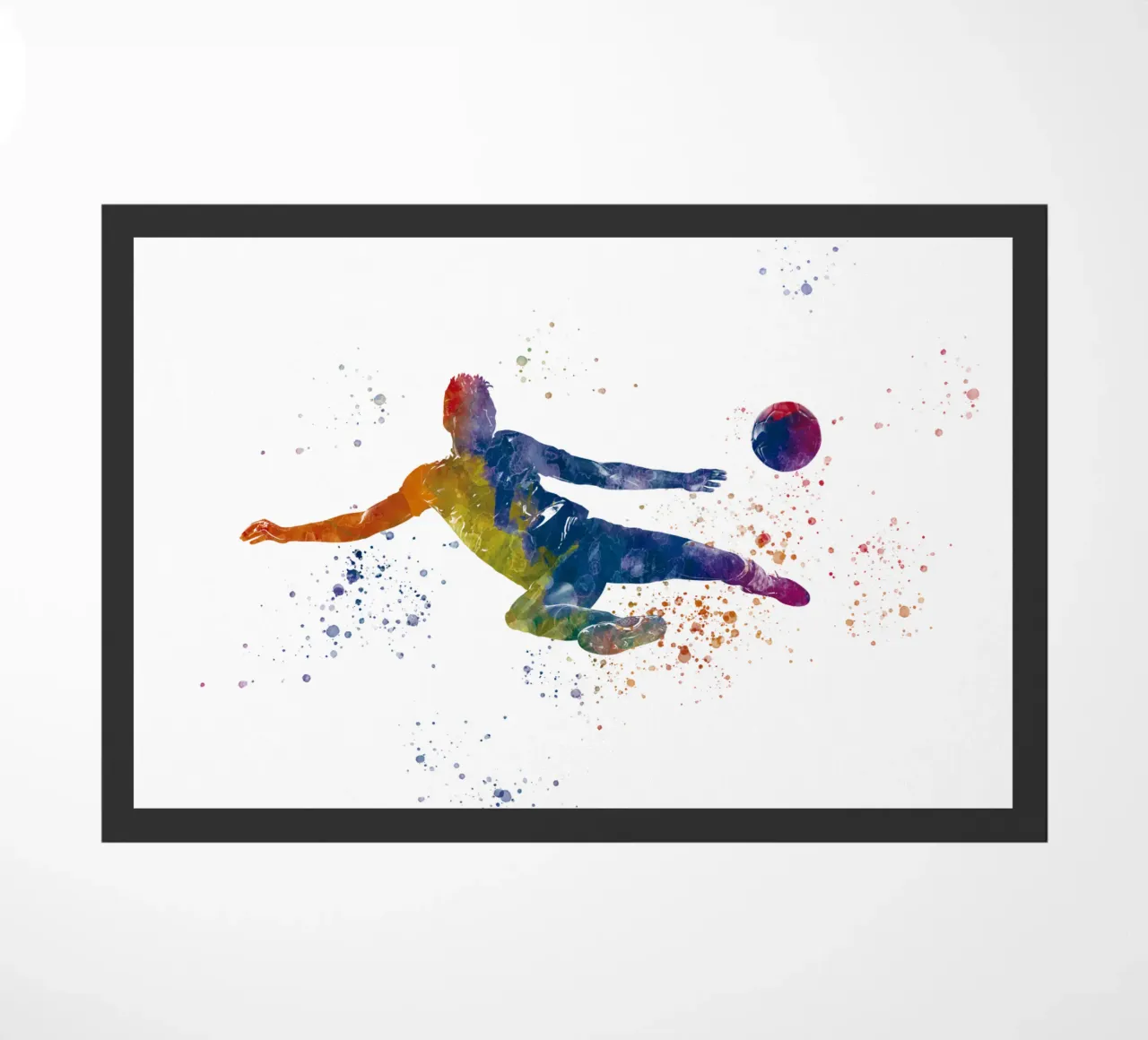 Giocatore di calcio ad acquerello zerbino da ⚽ Sports Pulse