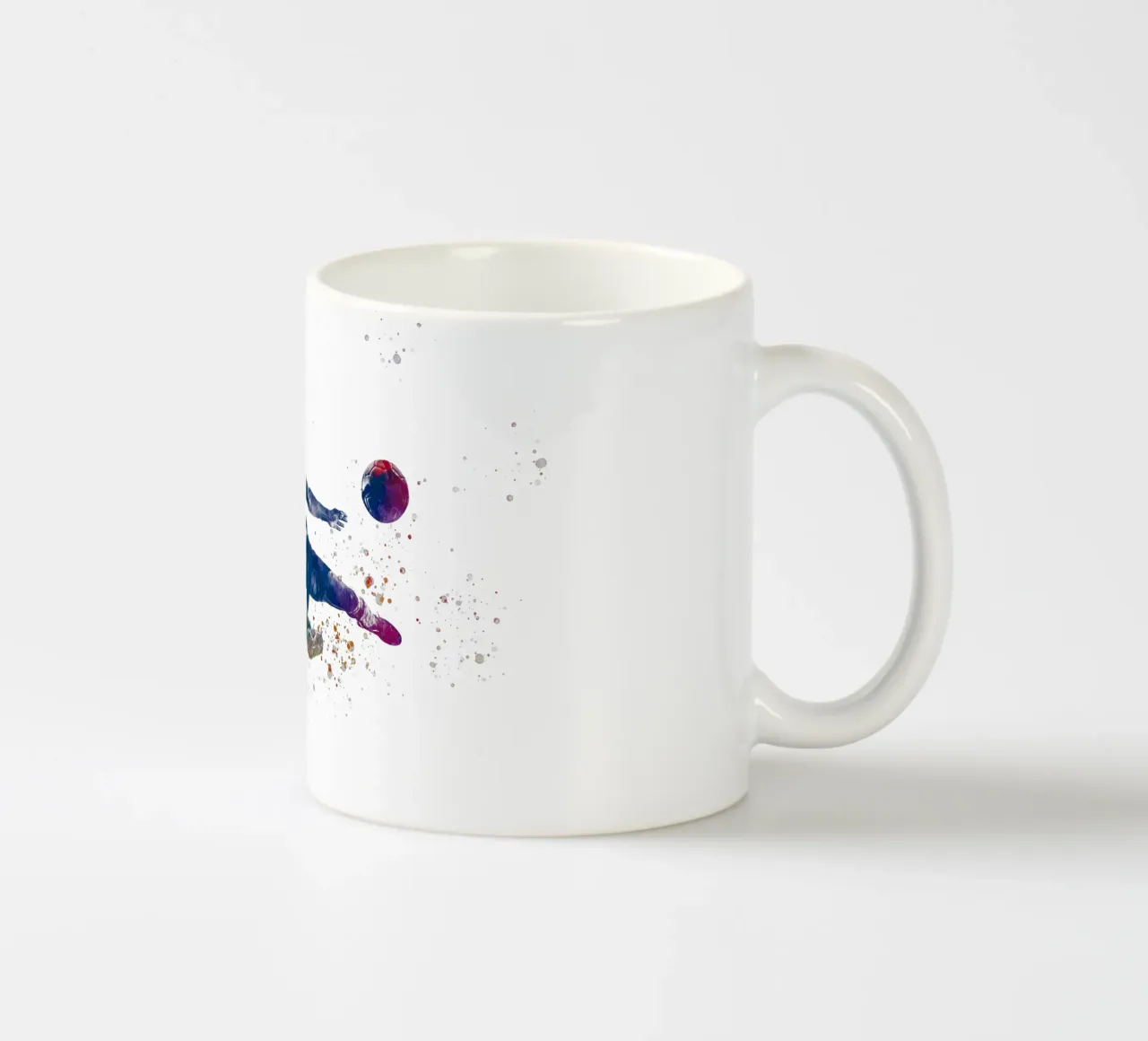Giocatore di calcio ad acquerello tazza in ceramica da ⚽ Sports Pulse