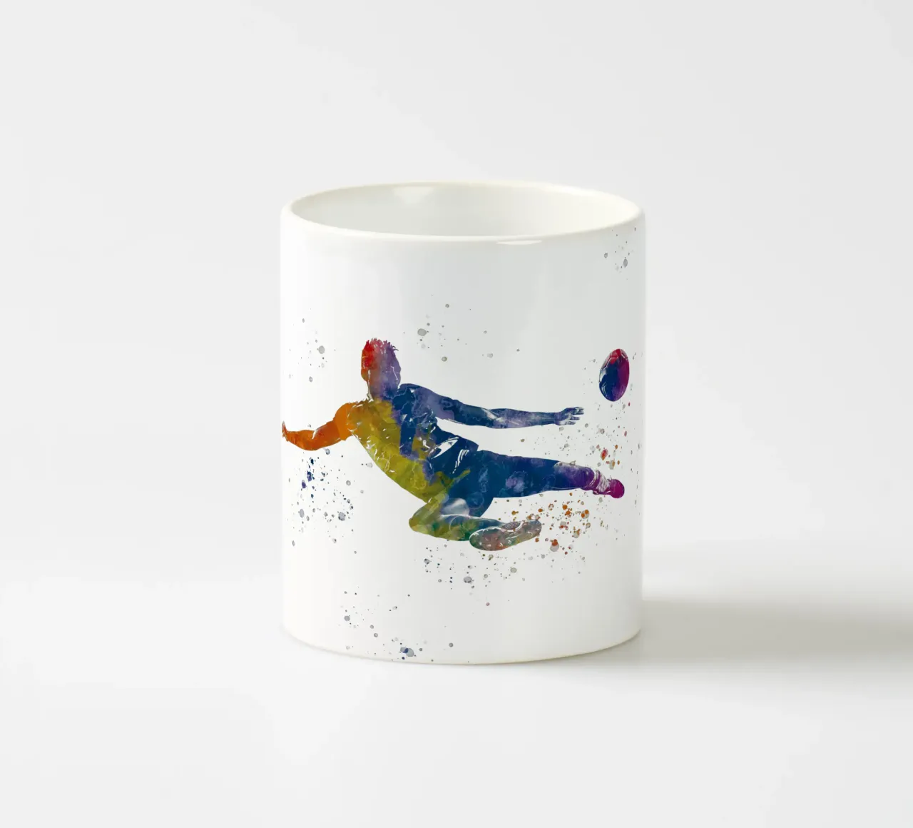 Giocatore di calcio ad acquerello tazza in ceramica da ⚽ Sports Pulse