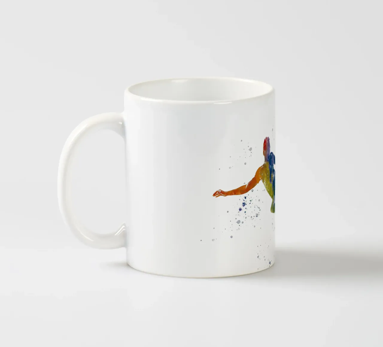 Giocatore di calcio ad acquerello tazza in ceramica da ⚽ Sports Pulse