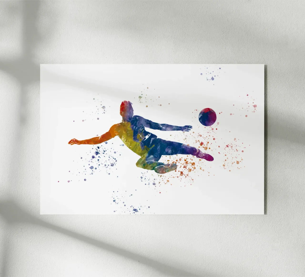 Giocatore di calcio ad acquerello plexiglass da ⚽ Sports Pulse