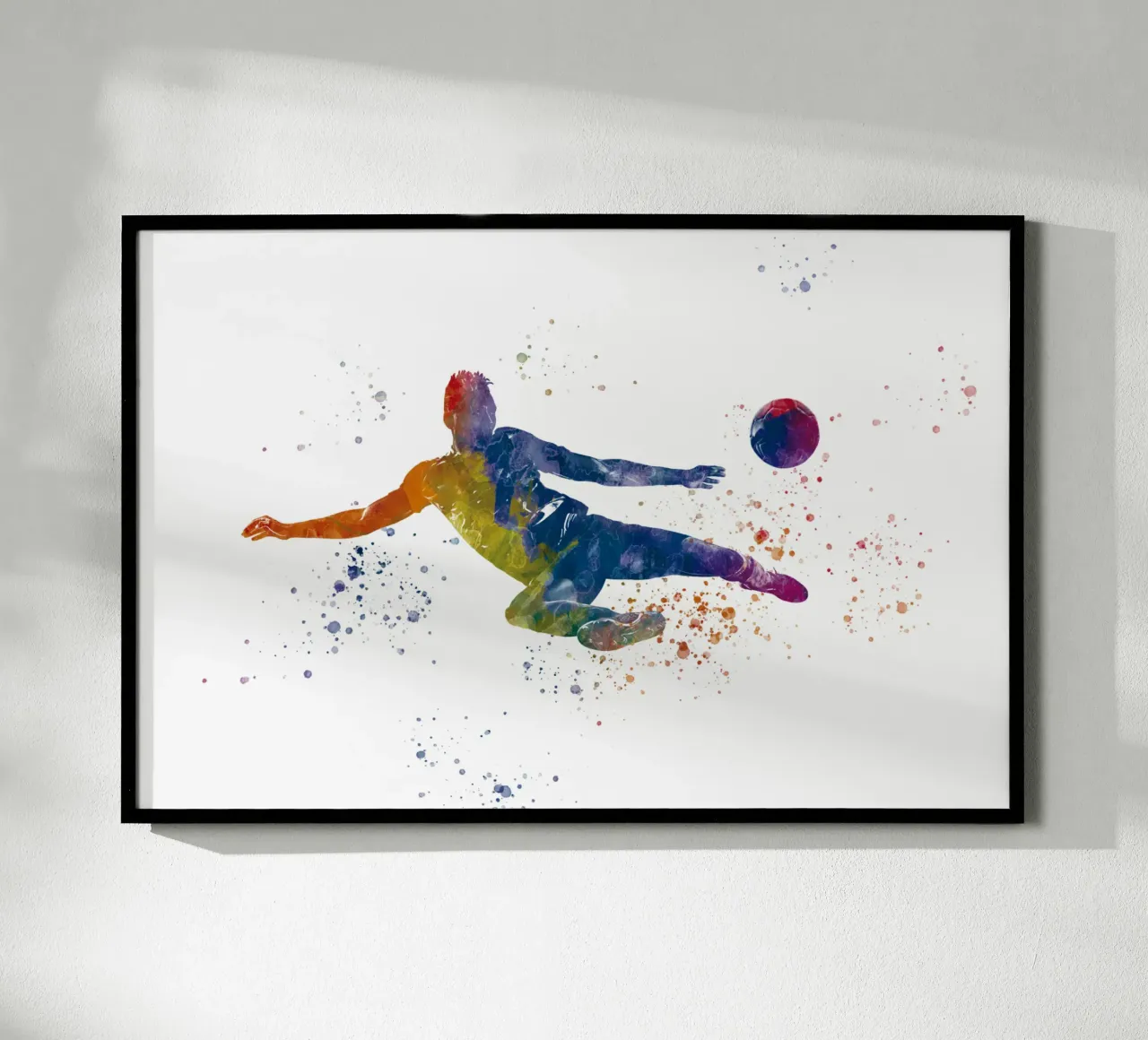 Giocatore di calcio ad acquerello carta hahnemühle da ⚽ Sports Pulse