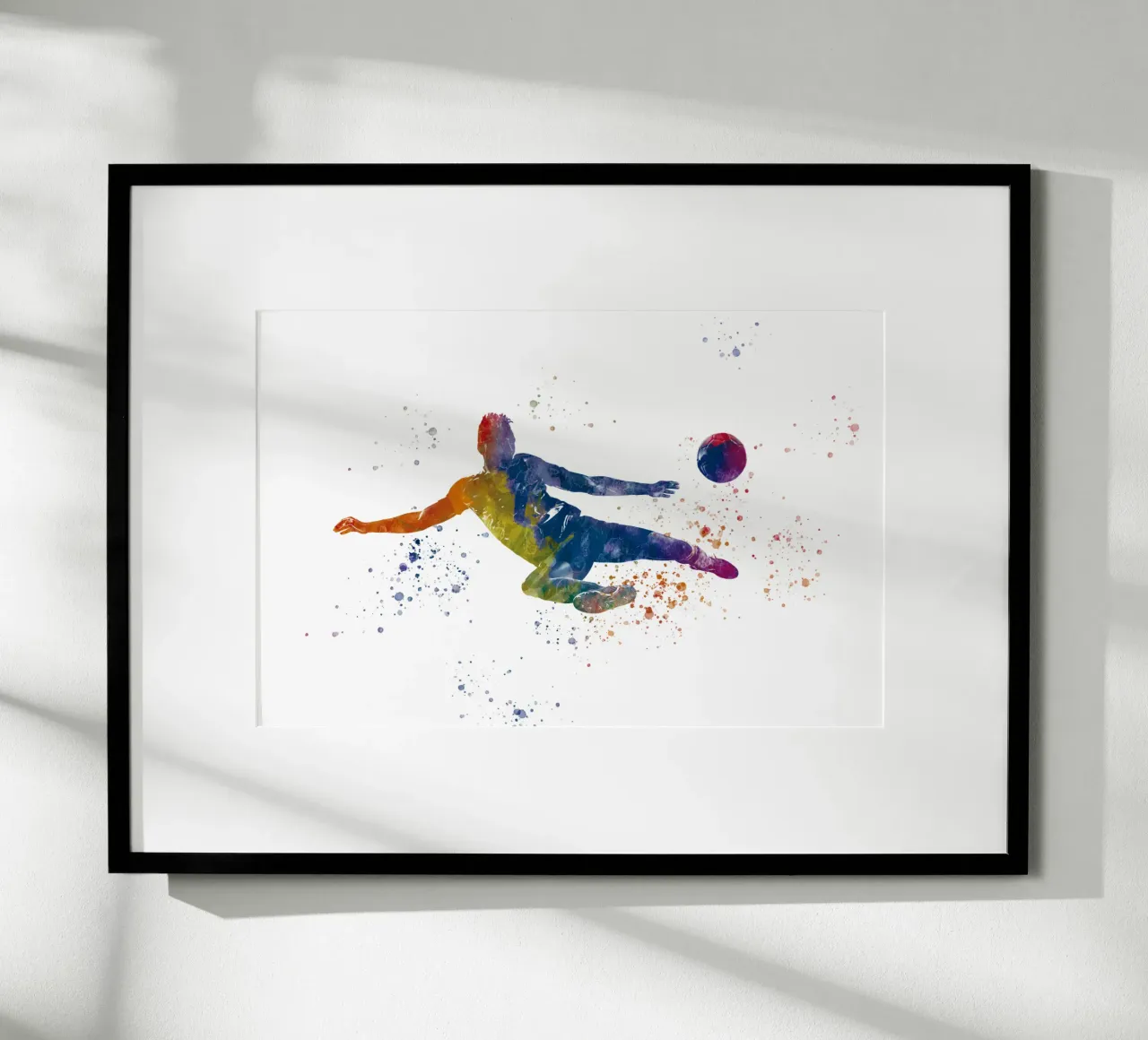 Giocatore di calcio ad acquerello carta hahnemühle da ⚽ Sports Pulse