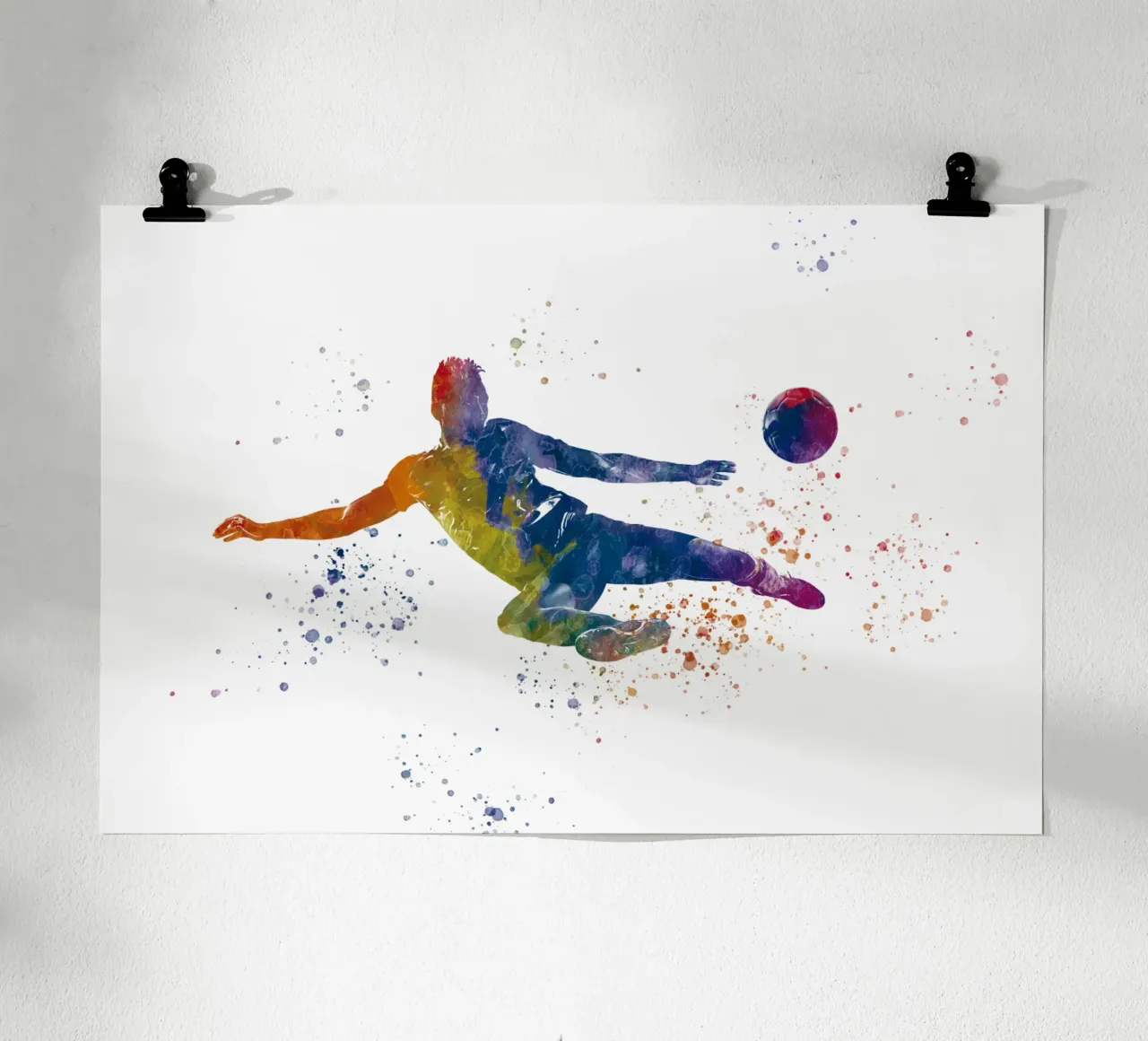 Giocatore di calcio ad acquerello carta hahnemühle da ⚽ Sports Pulse