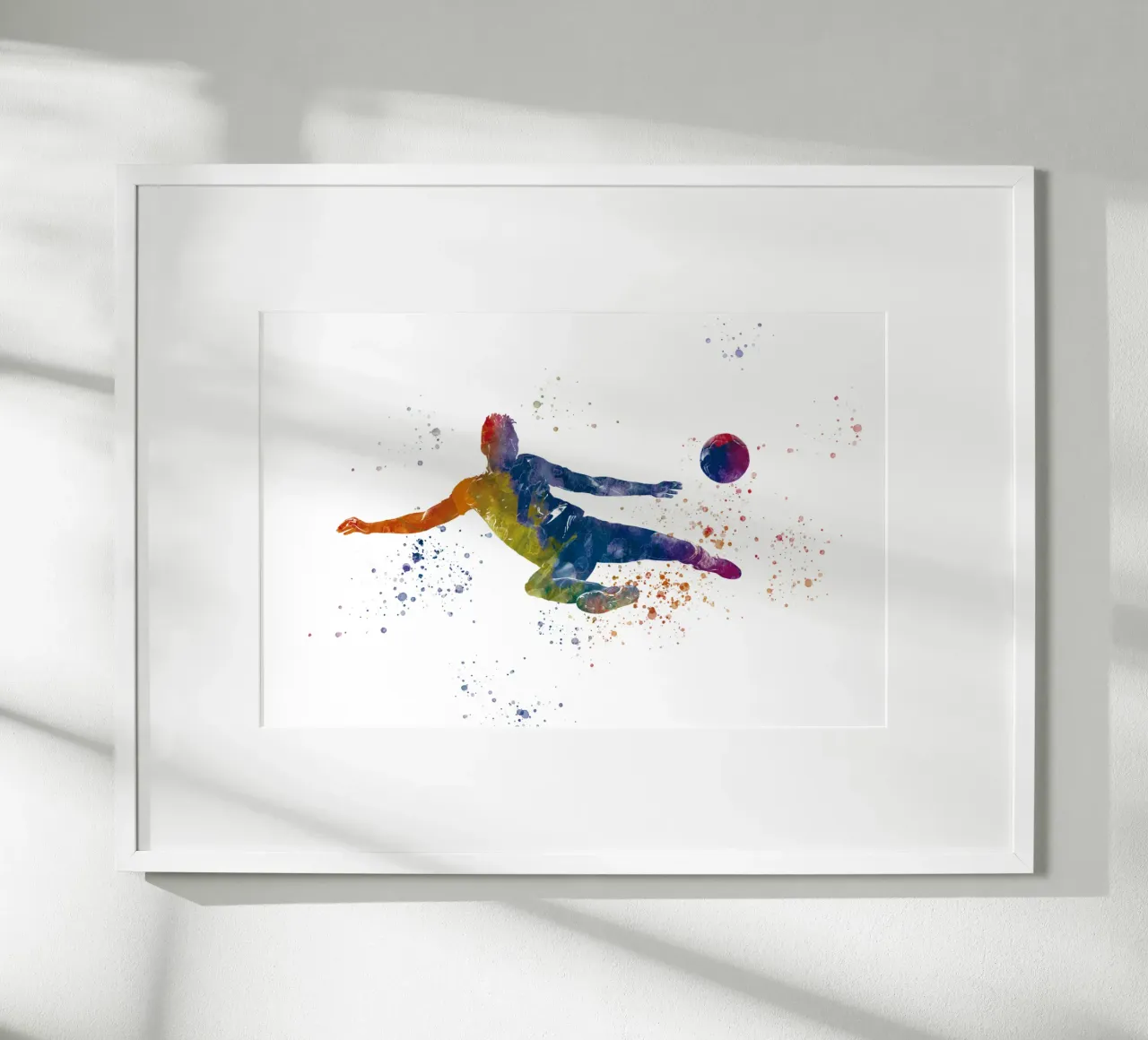 Giocatore di calcio ad acquerello carta hahnemühle da ⚽ Sports Pulse