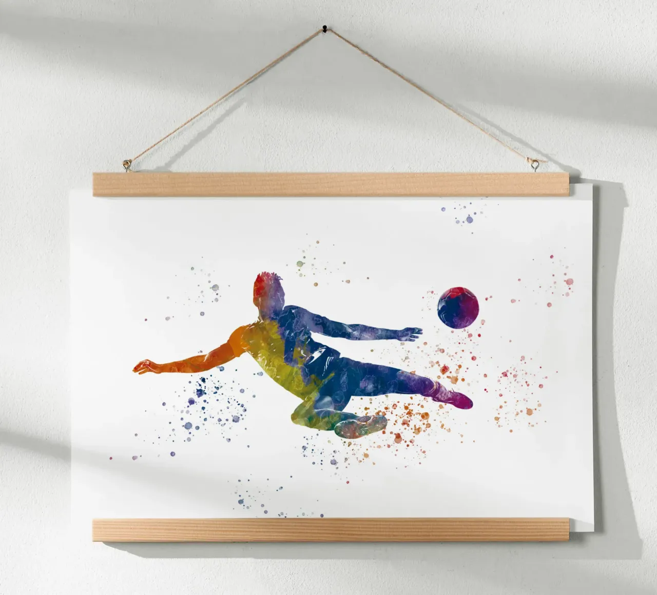 Giocatore di calcio ad acquerello carta hahnemühle da ⚽ Sports Pulse