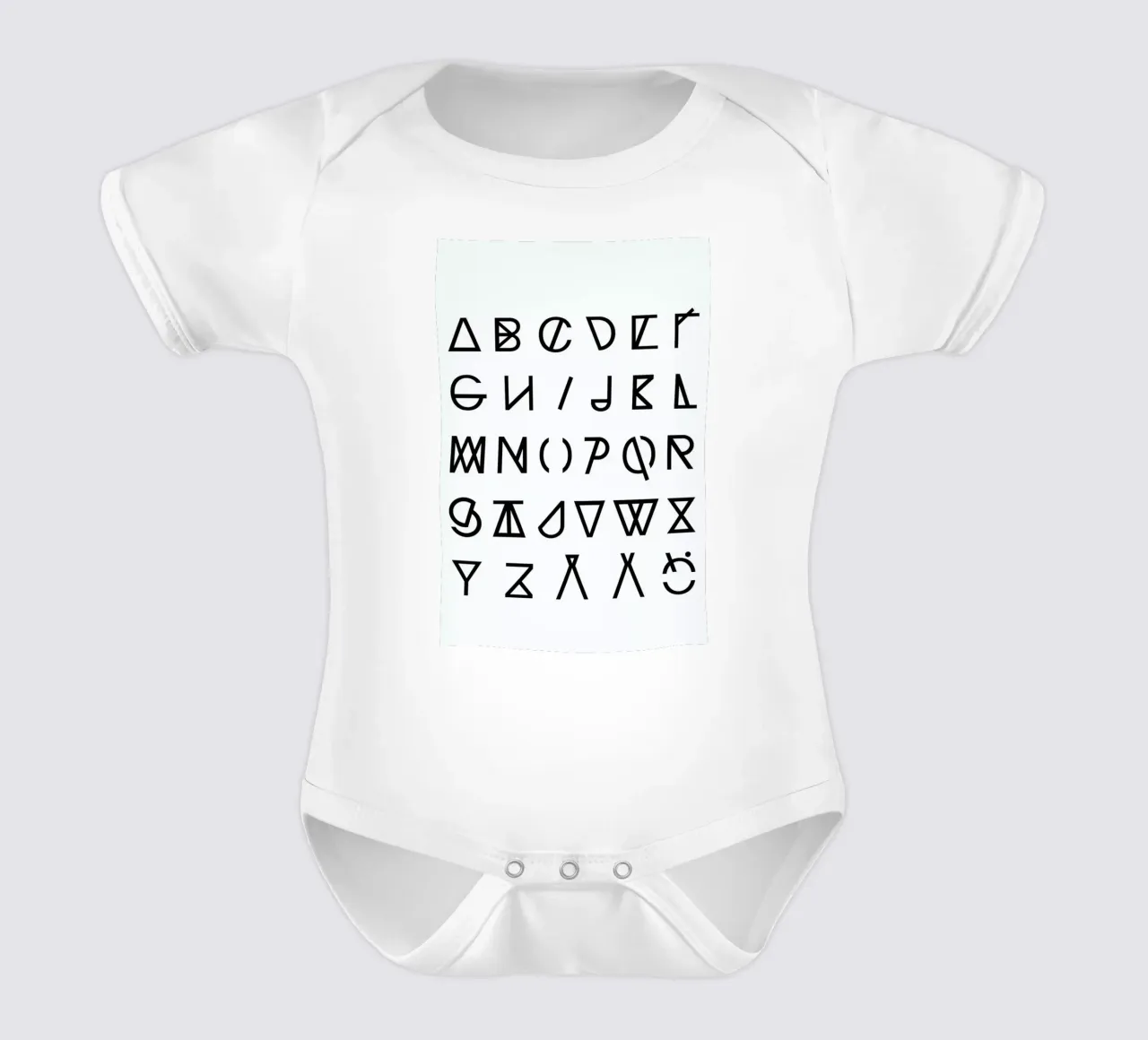 Graphic Alphabets body neonato maniche corte da RK Design