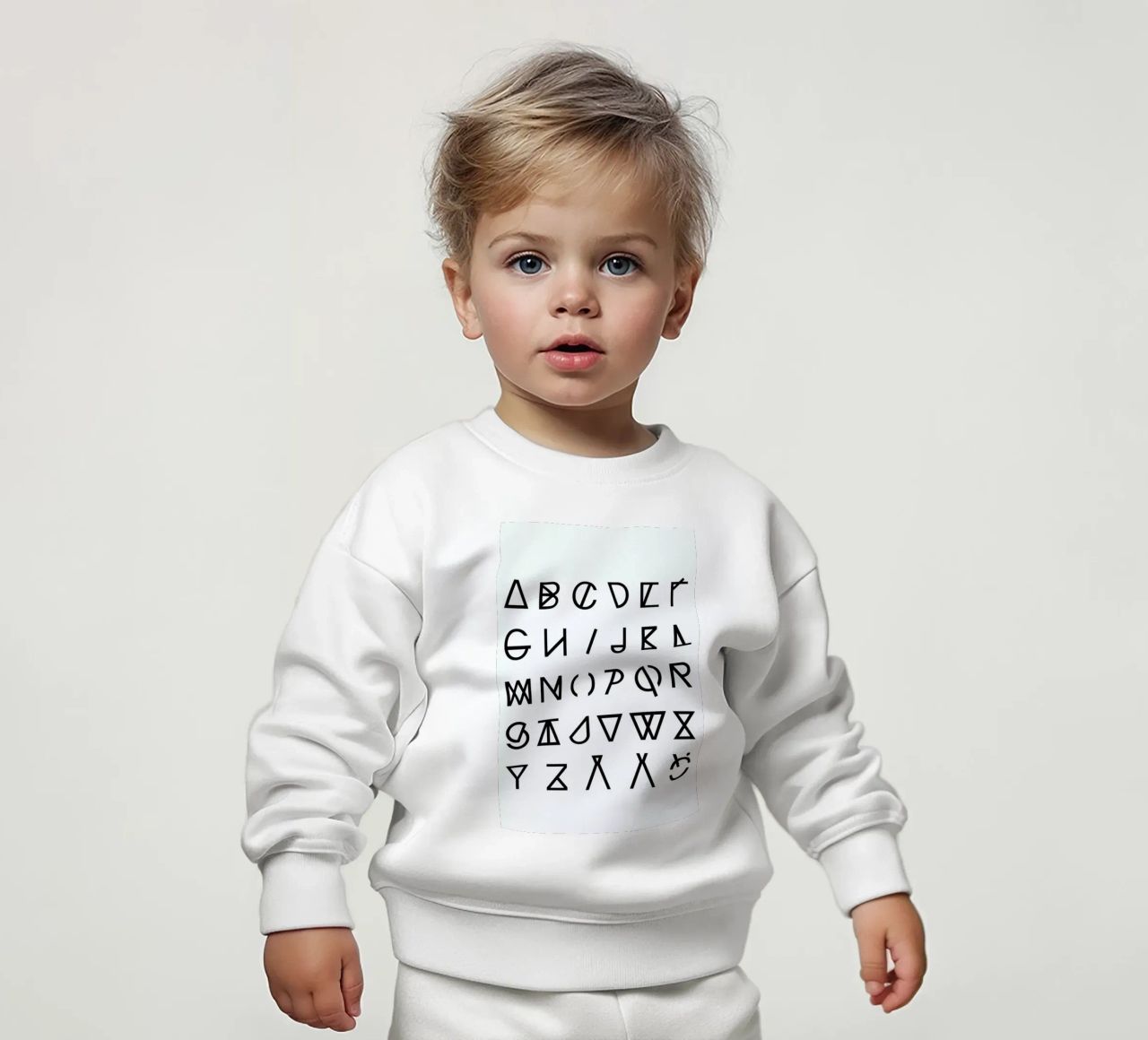 Graphic Alphabets felpa neonato da RK Design