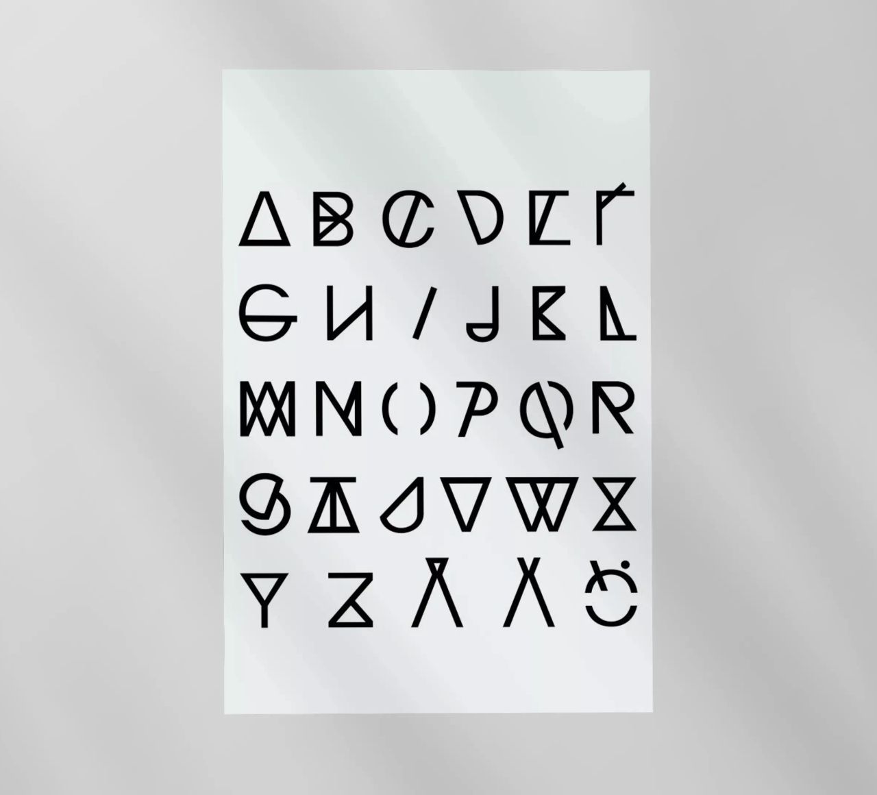 Graphic Alphabets pellicola backlit da RK Design