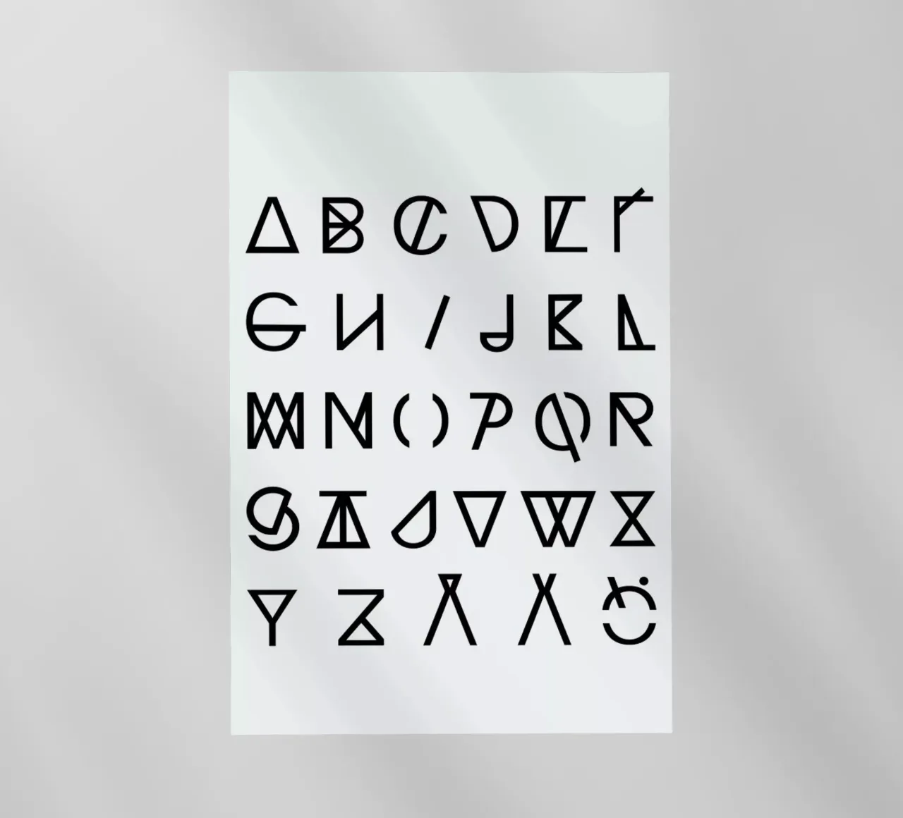 Graphic Alphabets backlit film by RK Design