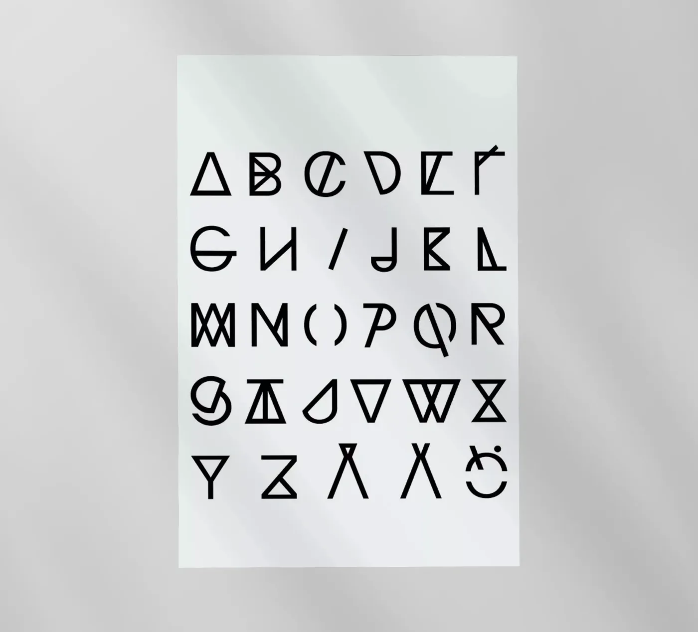 Graphic Alphabets pellicola backlit da RK Design