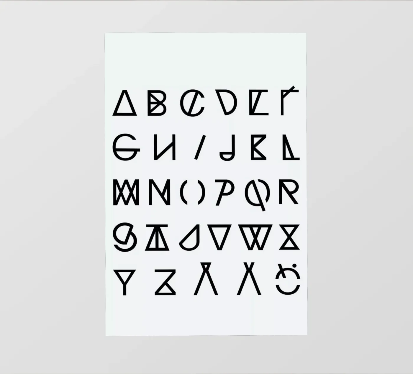 Graphic Alphabets pellicola backlit da RK Design