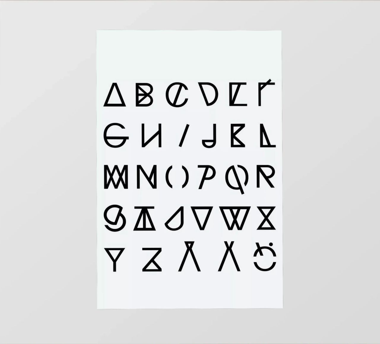 Graphic Alphabets telo in pvc da RK Design