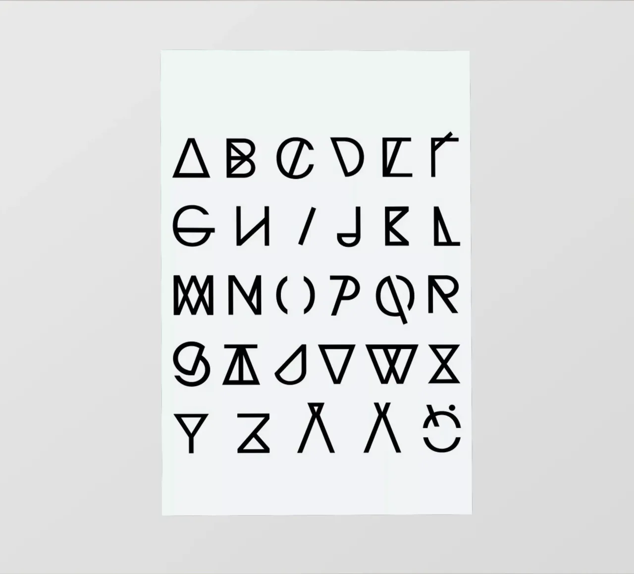 Graphic Alphabets pvc cover by RK Design