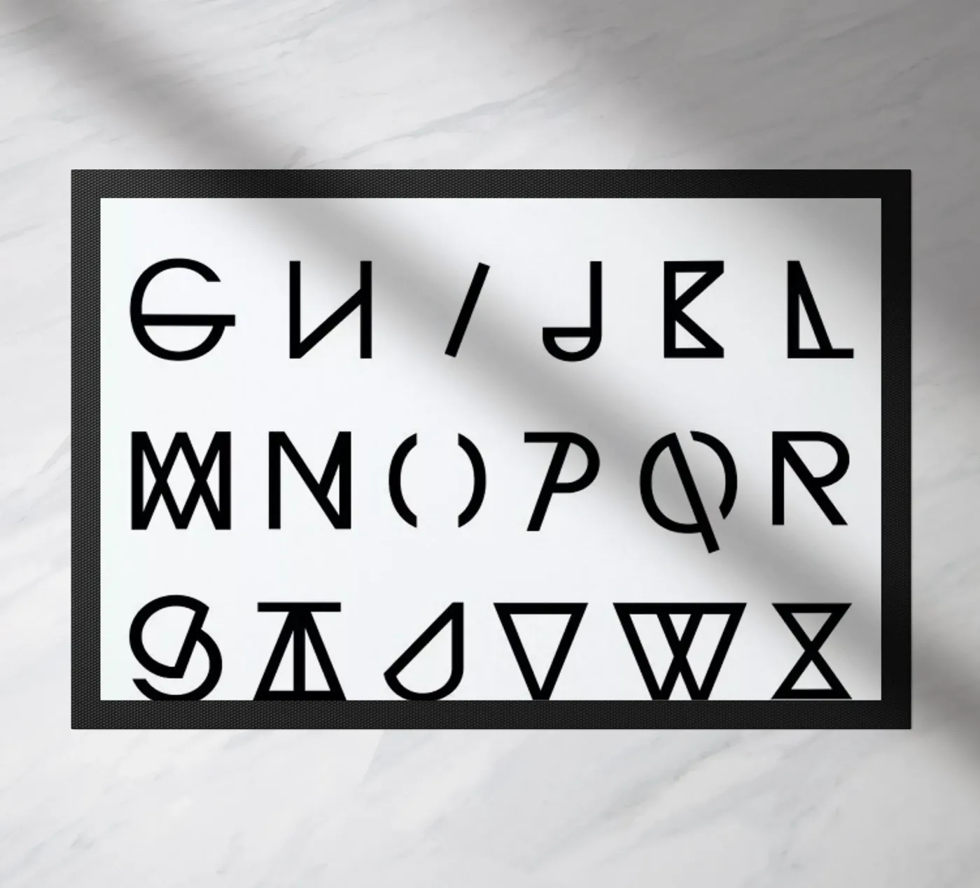 Graphic Alphabets doormat by RK Design