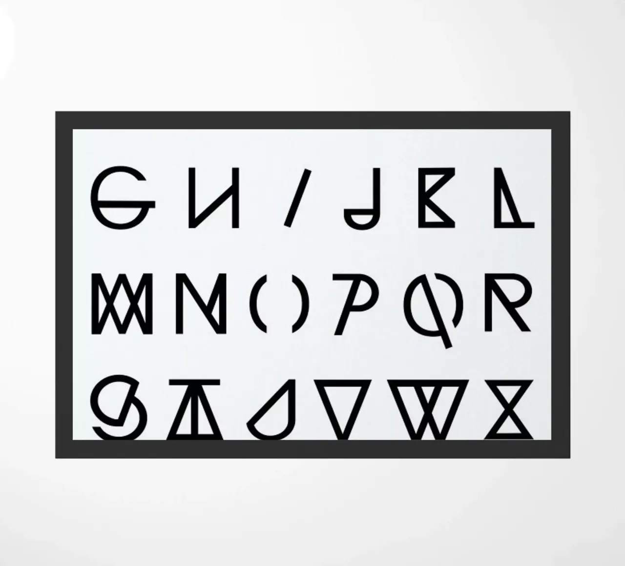 Graphic Alphabets doormat by RK Design