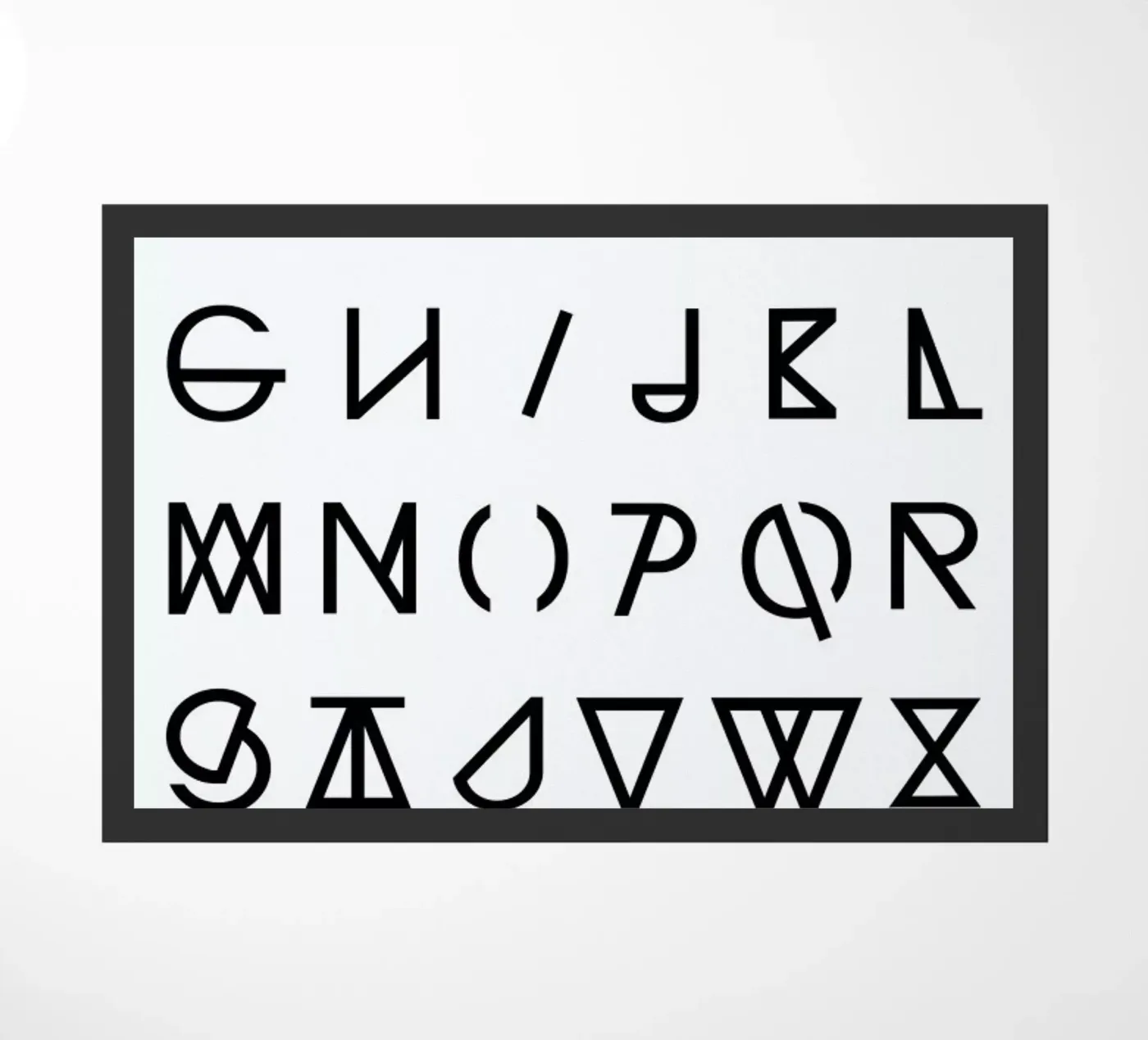 Graphic Alphabets doormat by RK Design