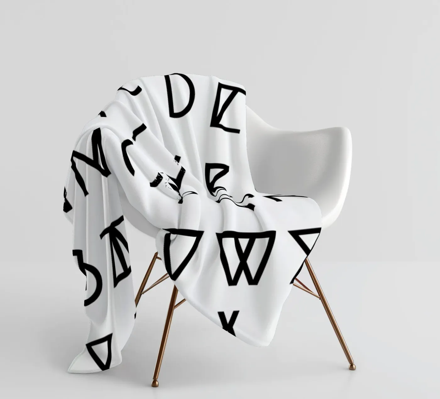 Graphic Alphabets Fleecedecke von RK Design