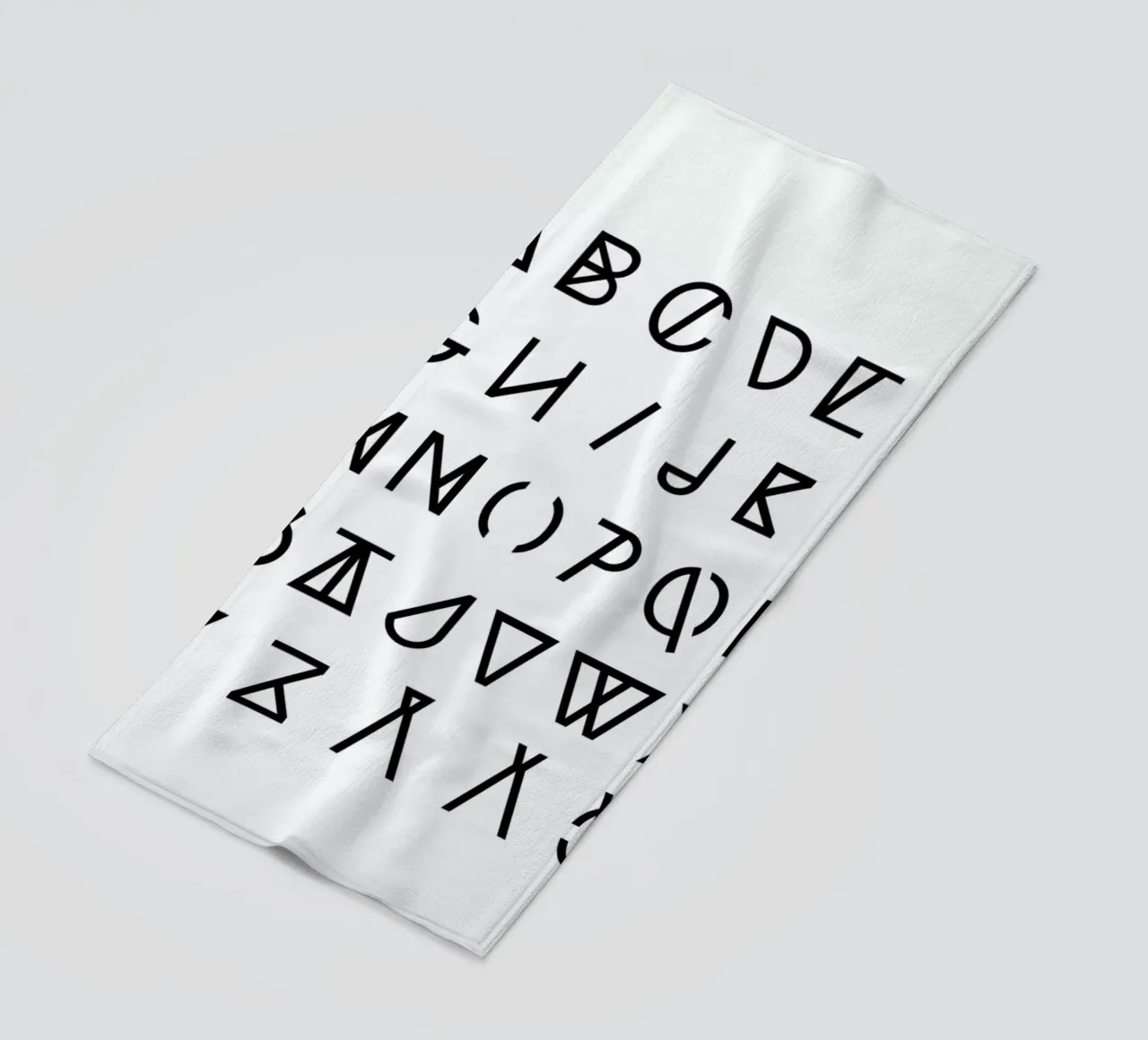 Graphic Alphabets beach towel by RK Design