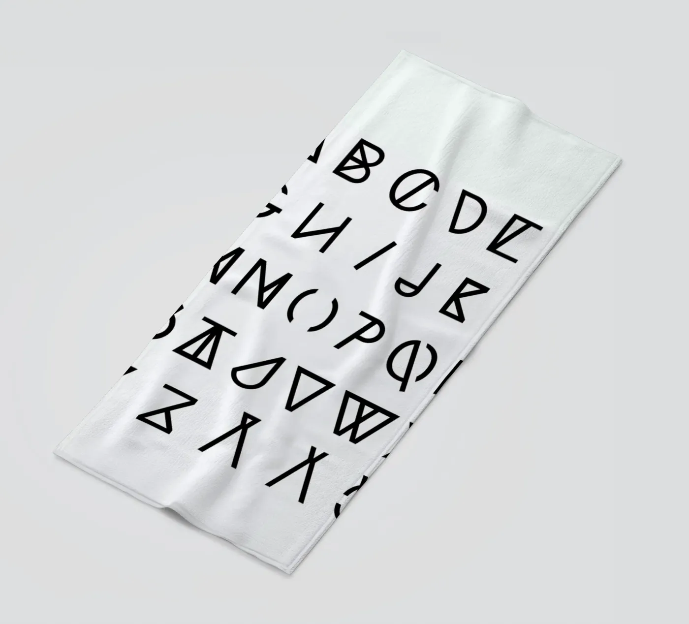 Graphic Alphabets beach towel by RK Design