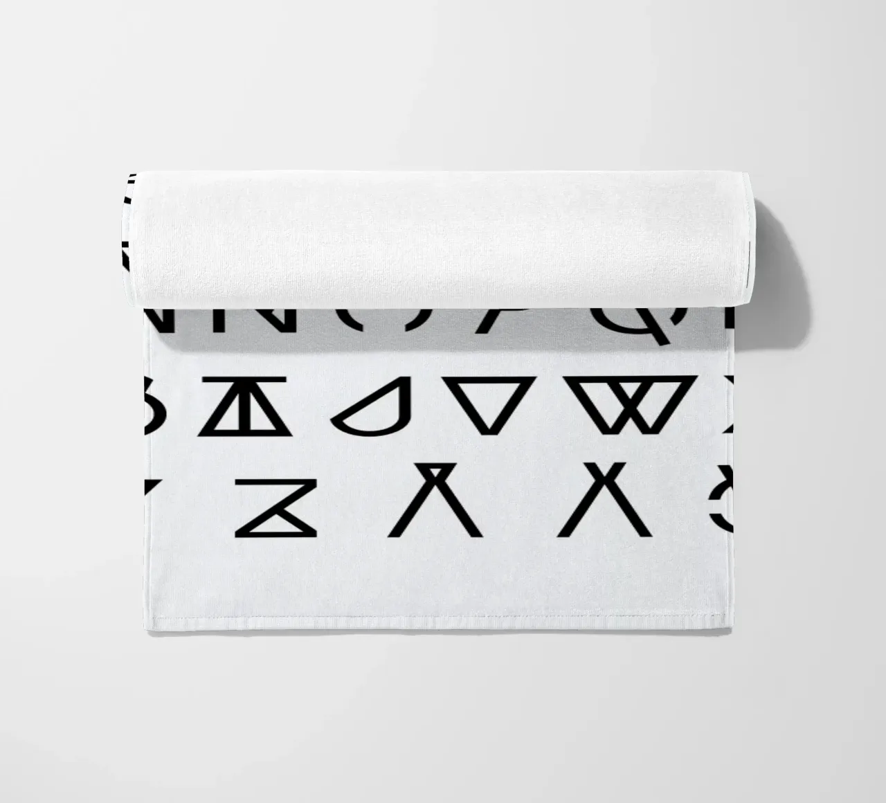 Graphic Alphabets beach towel by RK Design