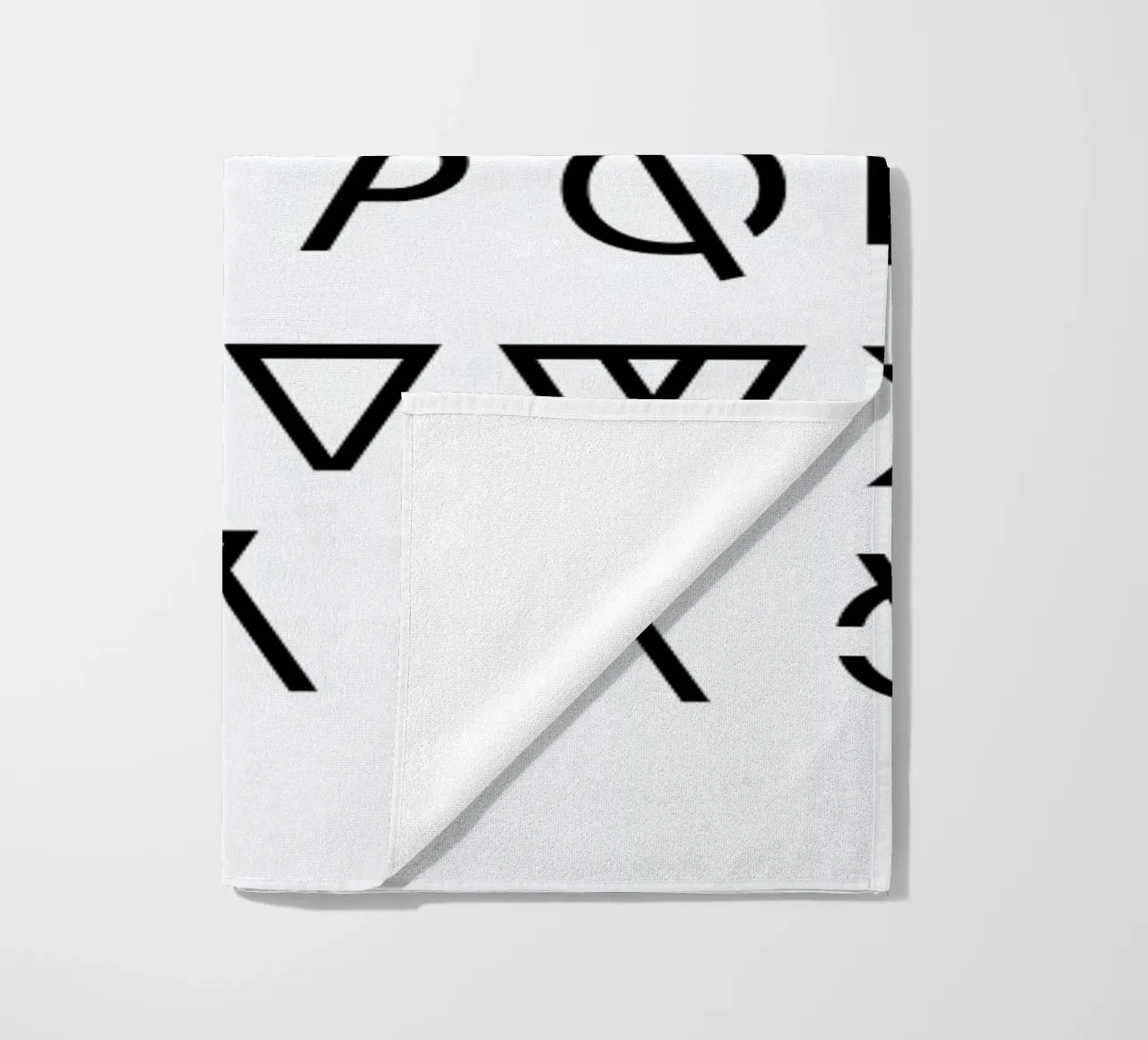 Graphic Alphabets beach towel by RK Design
