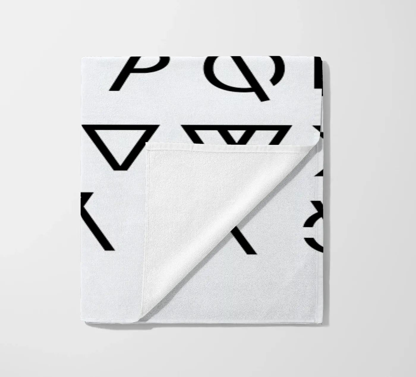 Graphic Alphabets beach towel by RK Design