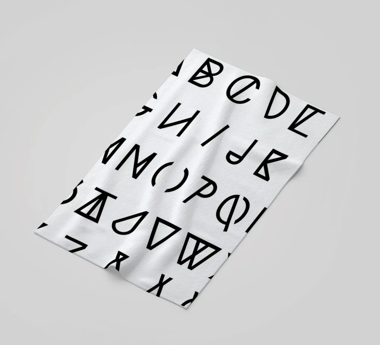 Graphic Alphabets beach towel by RK Design