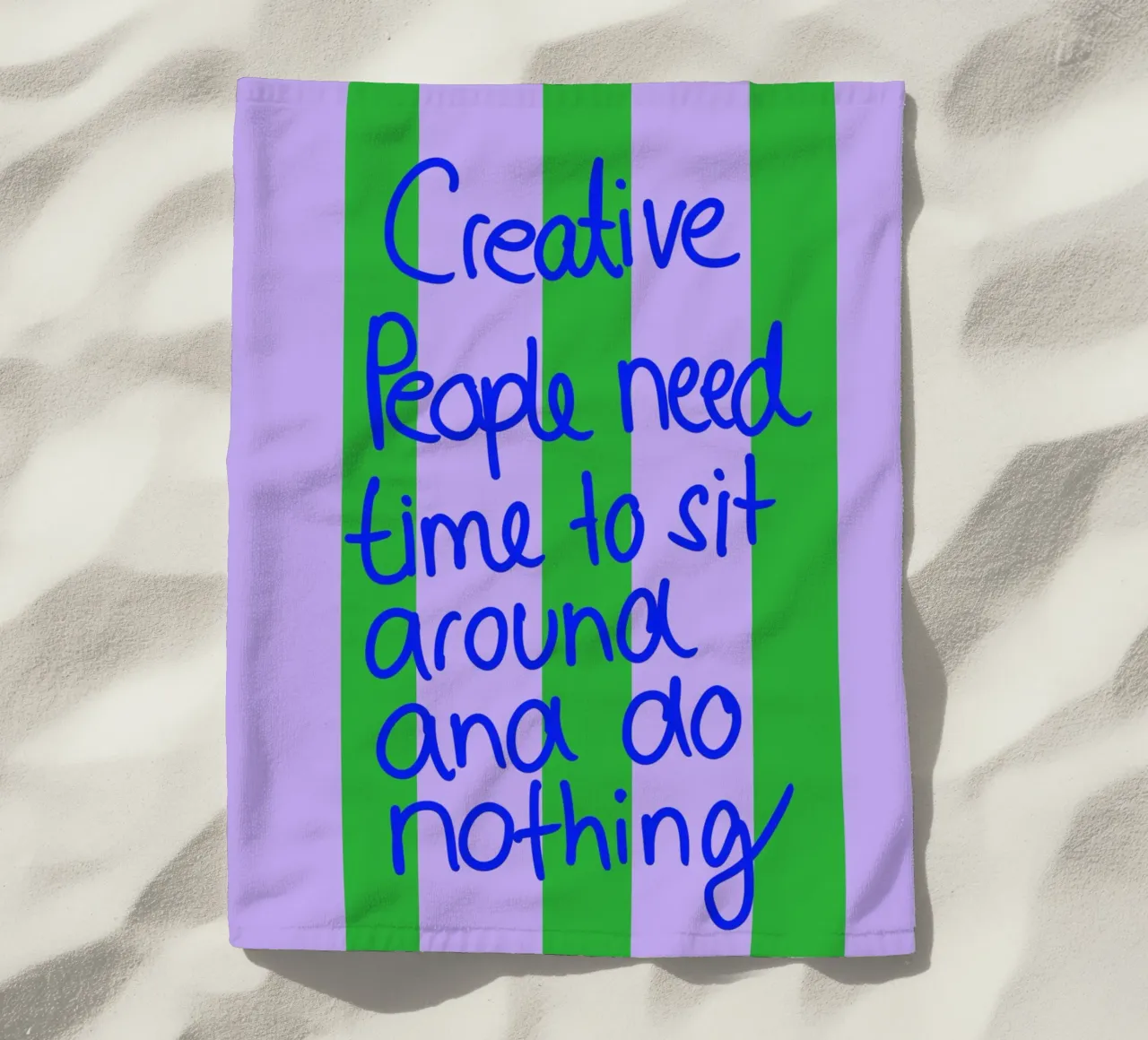 Creative People beach towel by Hej Ibiza by Ute Arnold