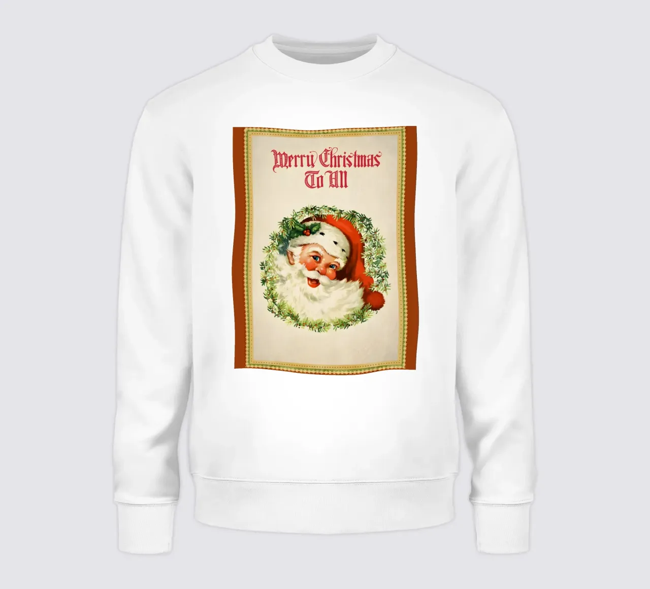 Tarjeta de Navidad vintage - Feliz Navidad sudadera de Cozy Vibes