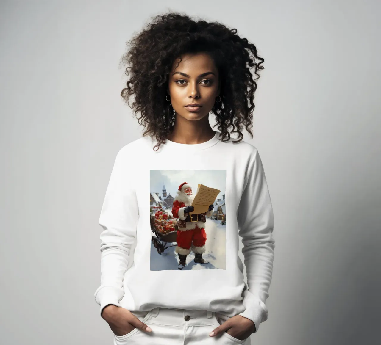 Babbo Natale con la lista dei desideri felpa da Cozy Vibes