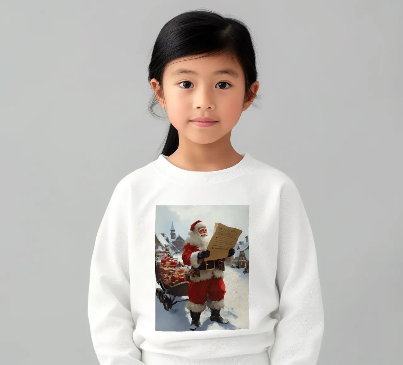 Babbo Natale con la lista dei desideri felpa bambino da Cozy Vibes