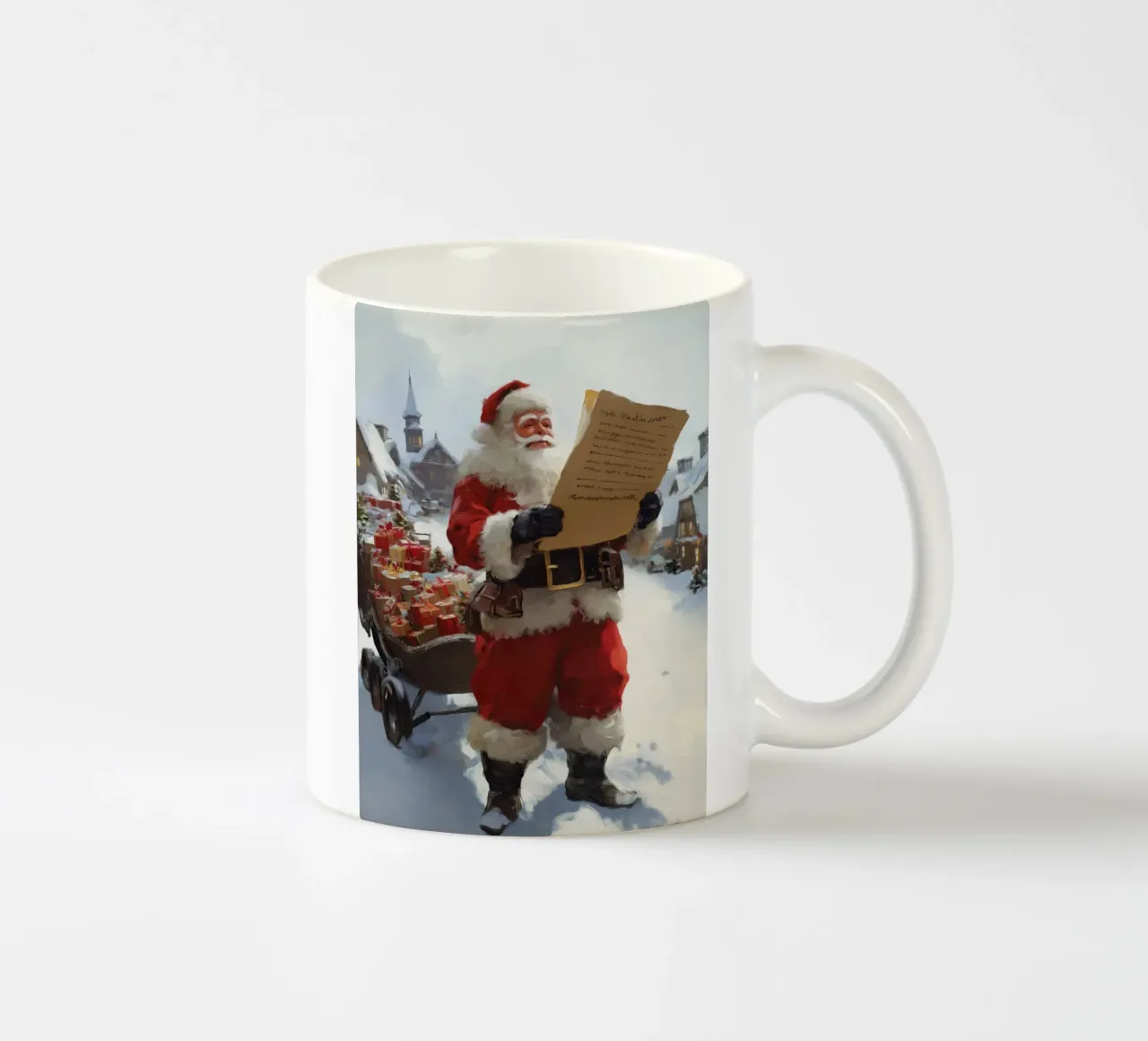 Babbo Natale con la lista dei desideri tazza in ceramica da Cozy Vibes