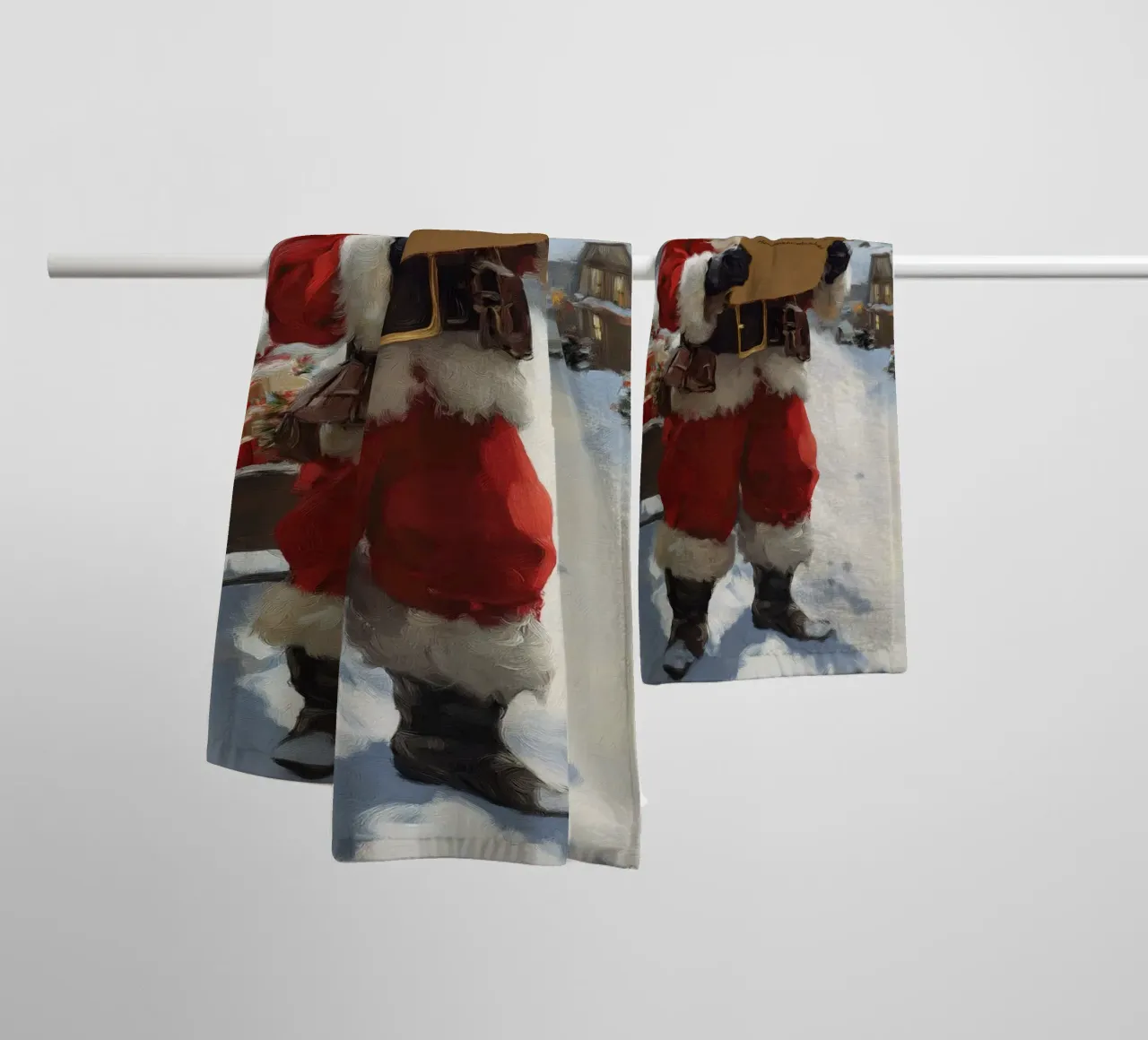 Babbo Natale con la lista dei desideri asciugamano da bagno da Cozy Vibes