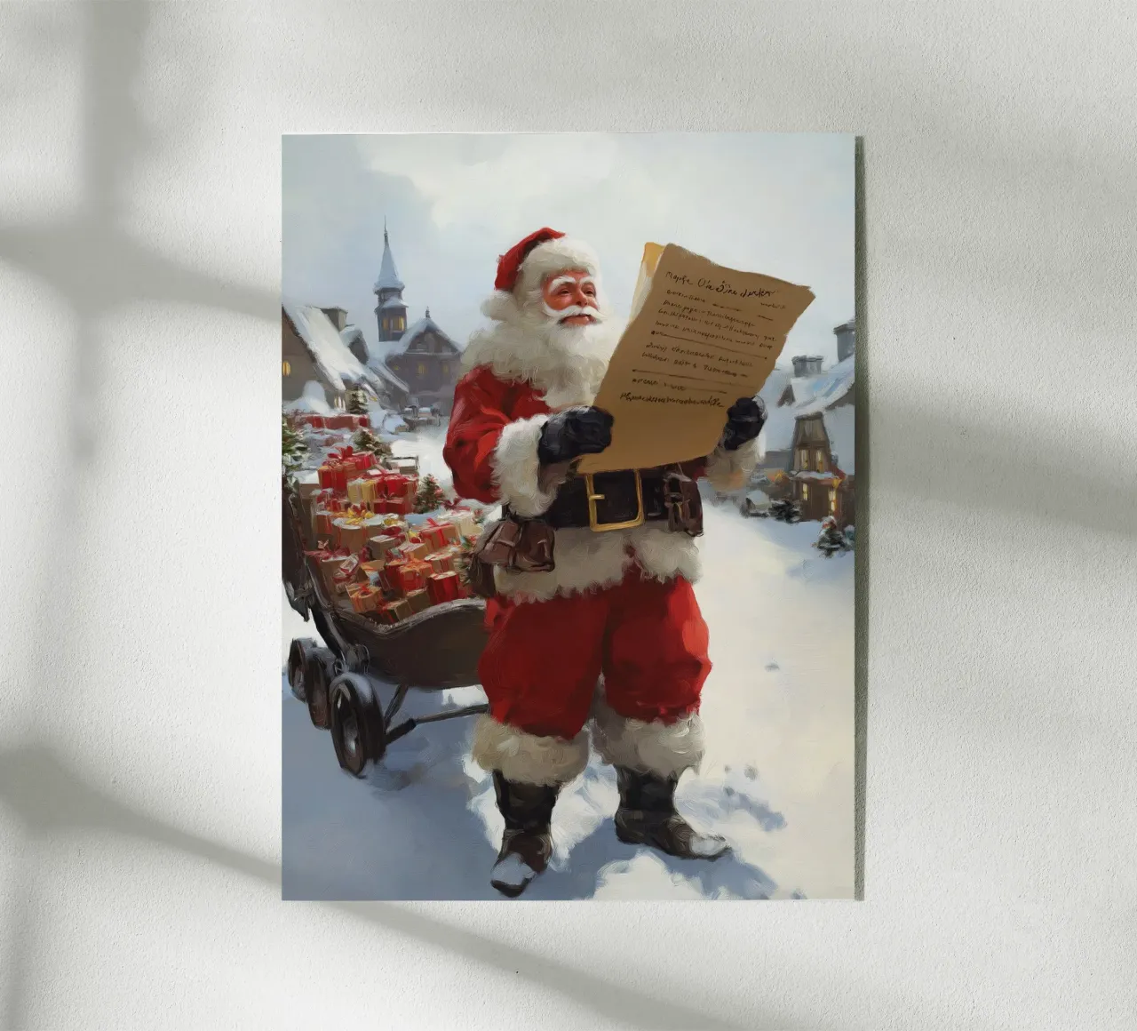 Babbo Natale con la lista dei desideri plexiglass da Cozy Vibes