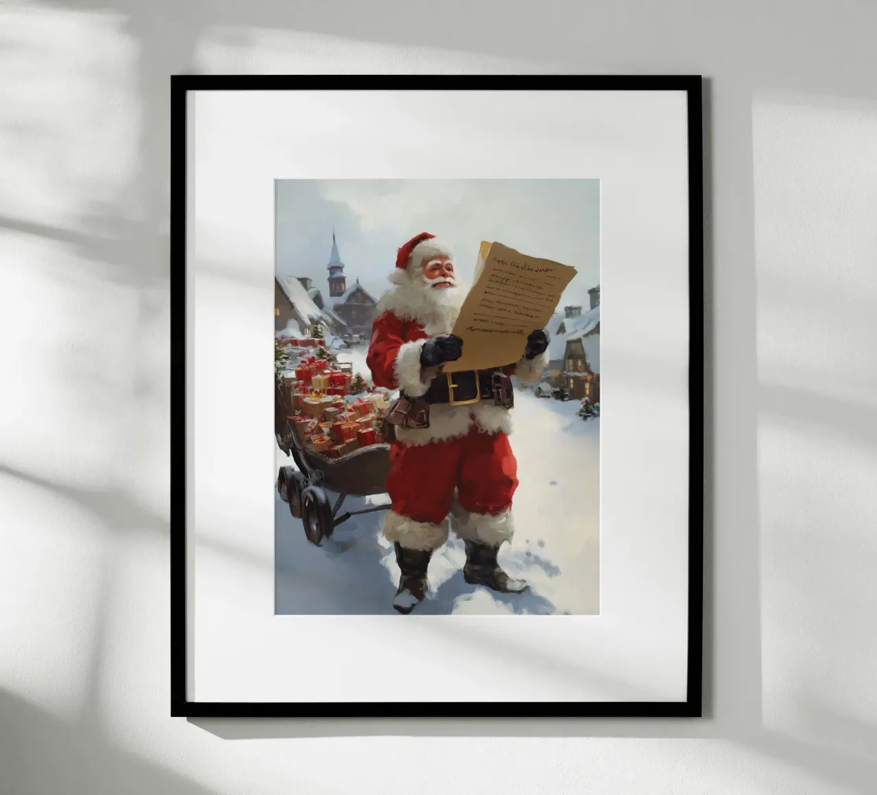 Babbo Natale con la lista dei desideri poster da Cozy Vibes