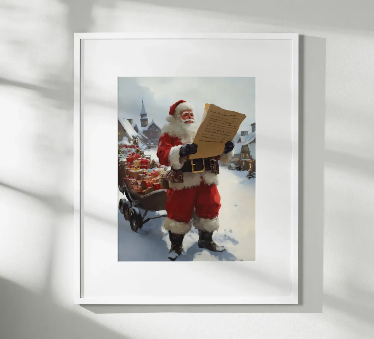 Babbo Natale con la lista dei desideri poster da Cozy Vibes