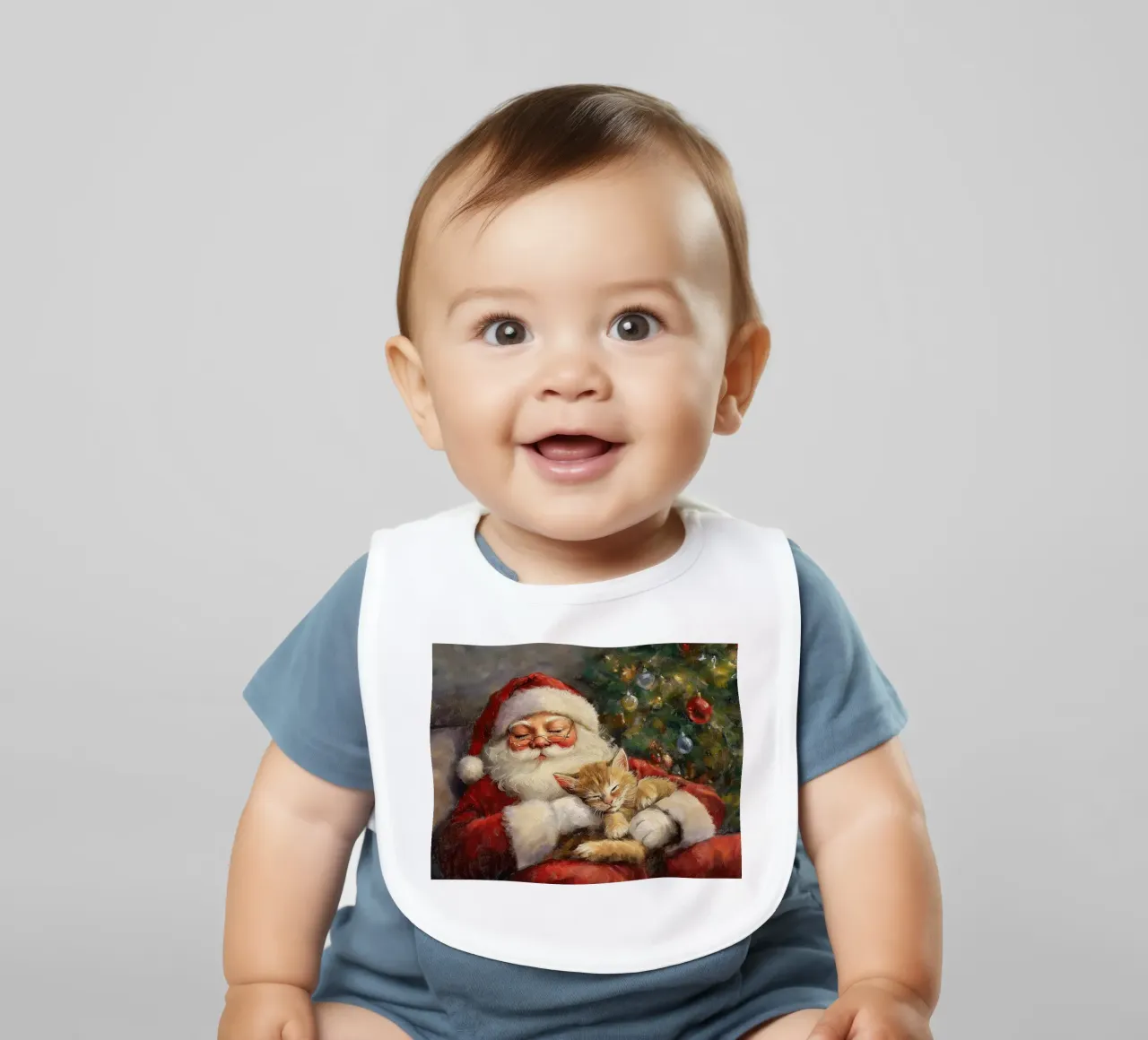 Pace e tranquillità a Natale - Babbo Natale bavaglino da Cozy Vibes