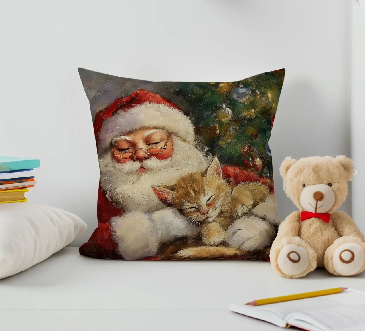 Pace e tranquillità a Natale - Babbo Natale cuscino da Cozy Vibes